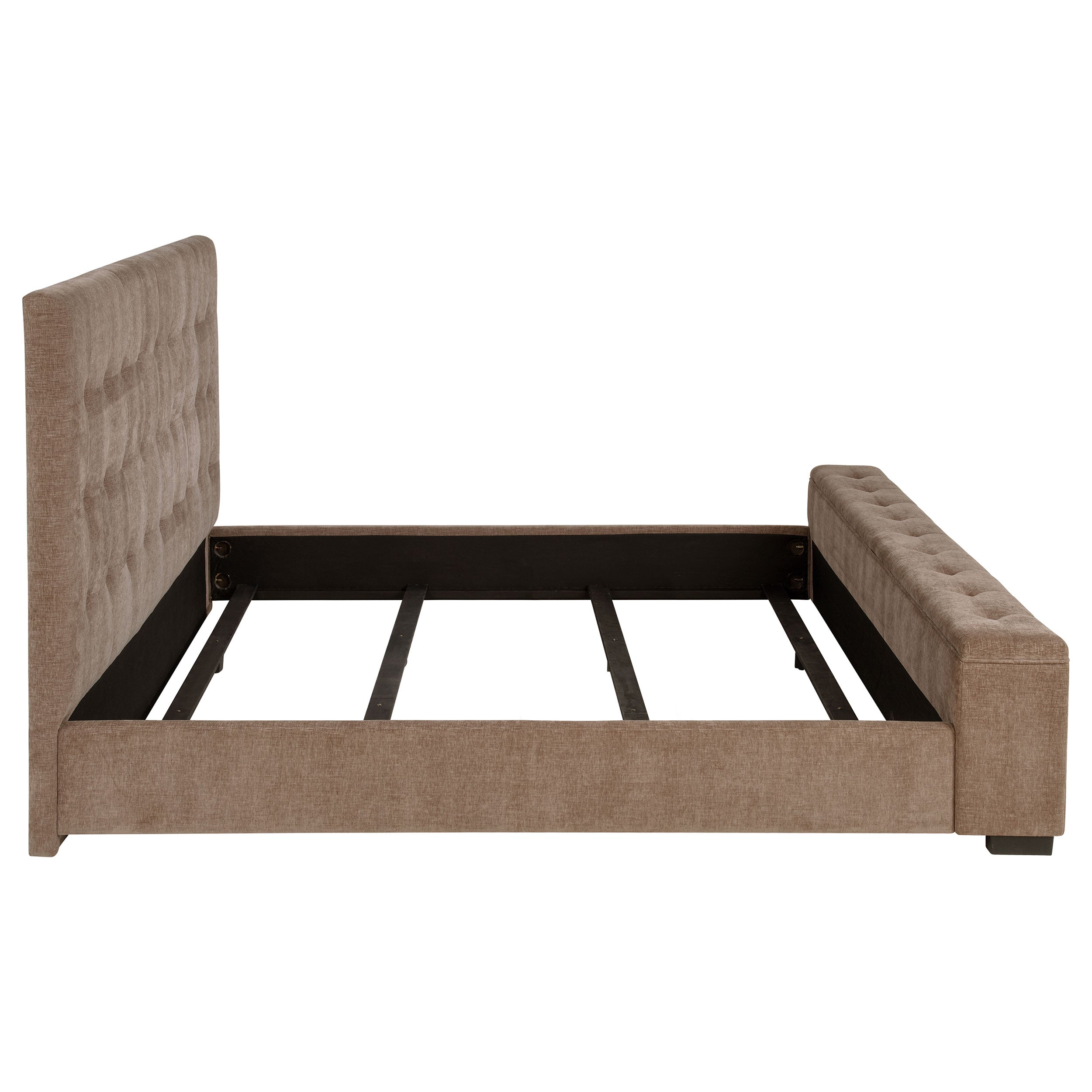 Senna Panel Bed with Bluetooth Speaker and Flame Visualizer - Ideal Furniture (Fresno,CA)