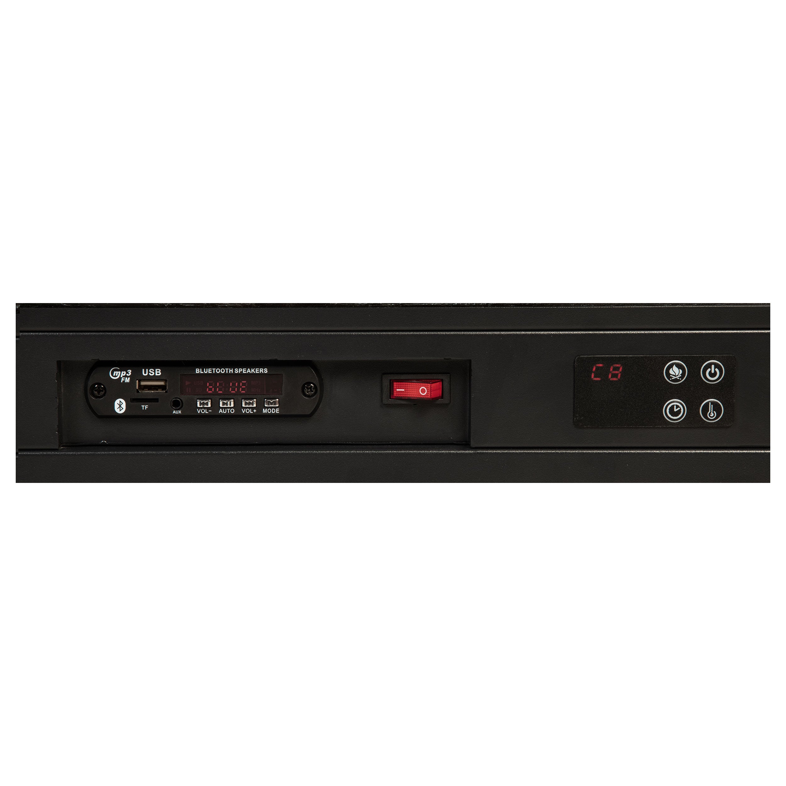 Senna Panel Bed with Bluetooth Speaker and Flame Visualizer - Ideal Furniture (Fresno,CA)