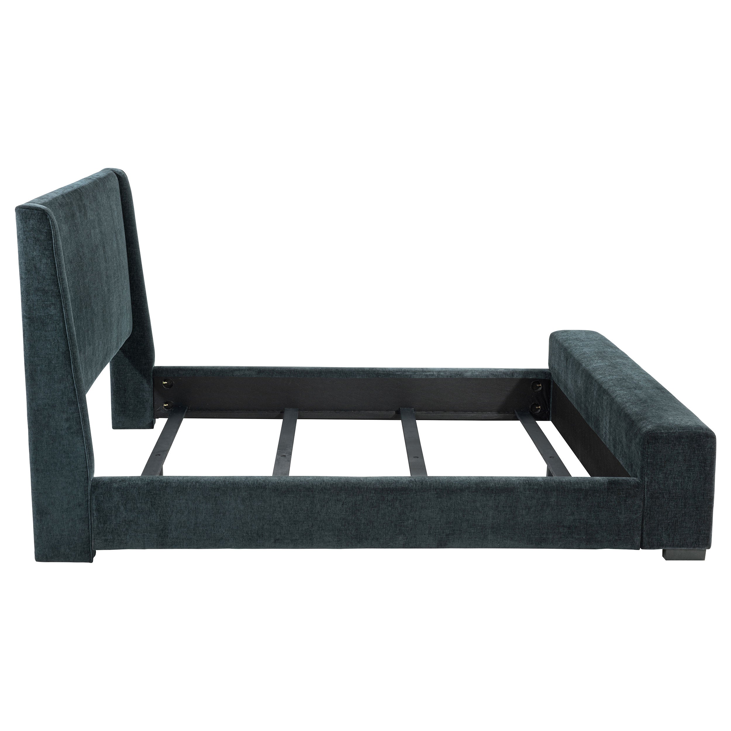 Preston Wingback Bed with Flame Visualizer and Bluetooth Speaker - Ideal Furniture (Fresno,CA)