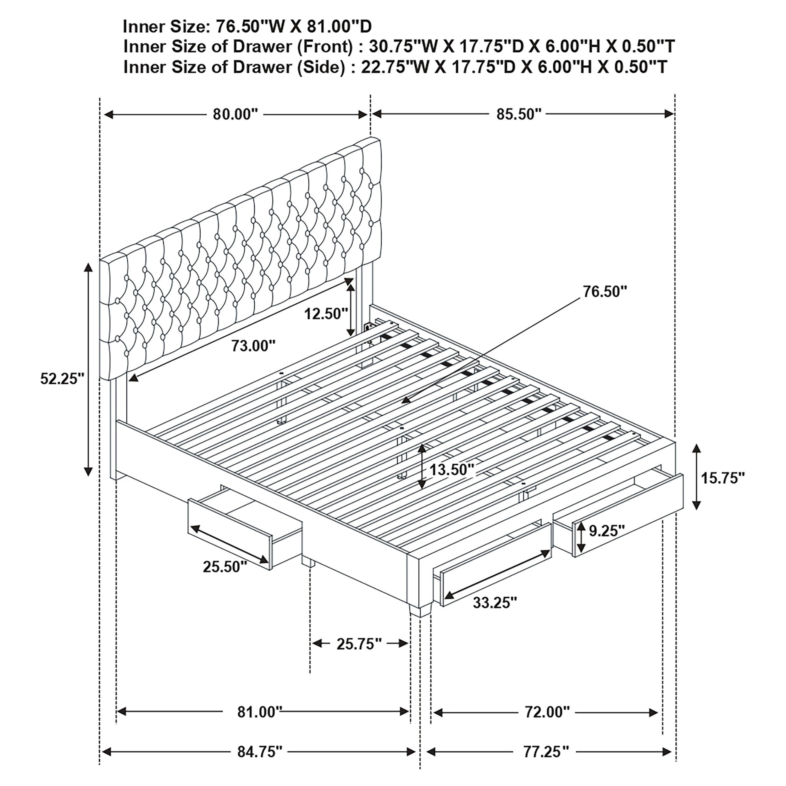 Soledad Panel Platform Storage Bed - Ideal Furniture (Fresno,CA)
