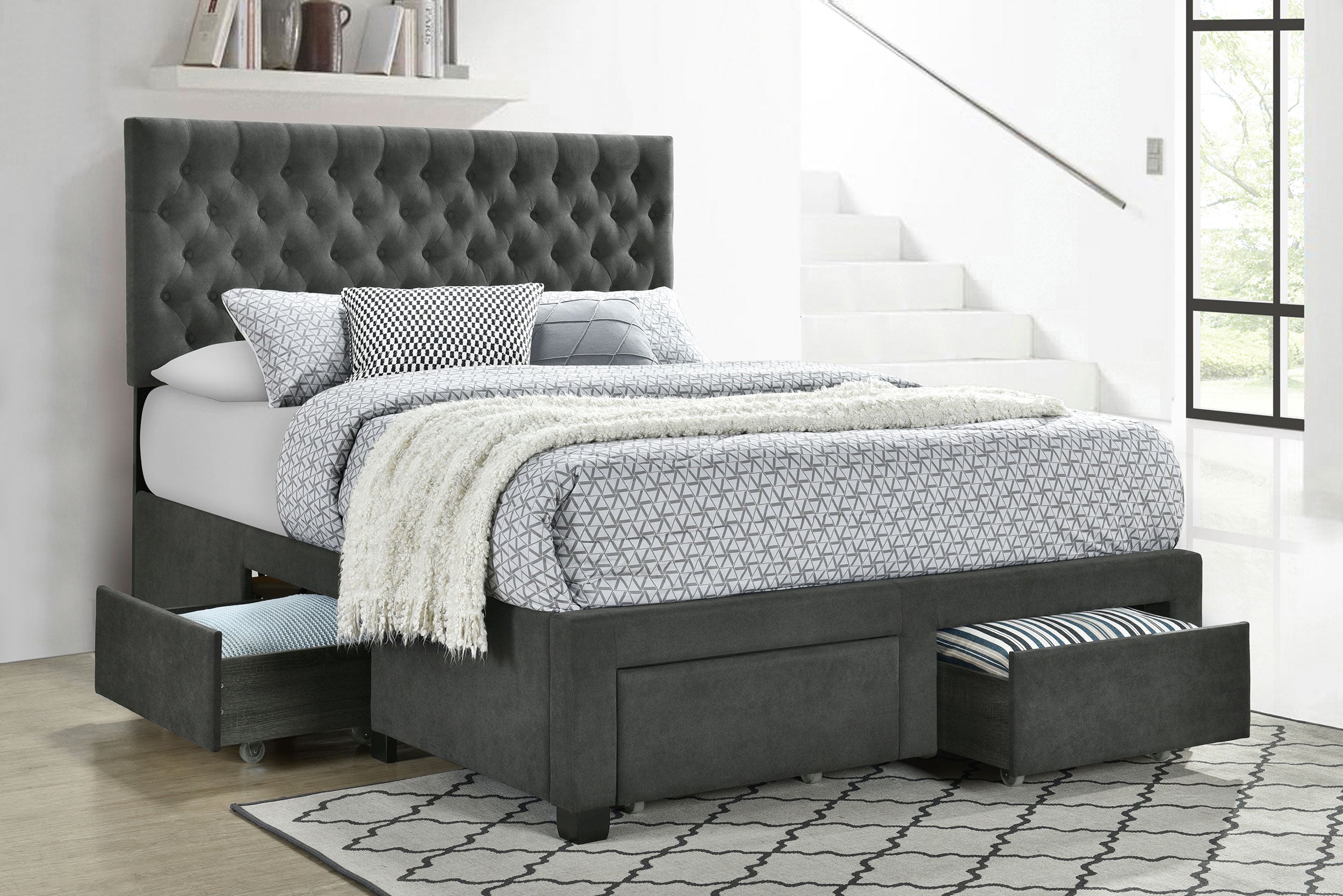 Soledad Panel Platform Storage Bed - Ideal Furniture (Fresno,CA)