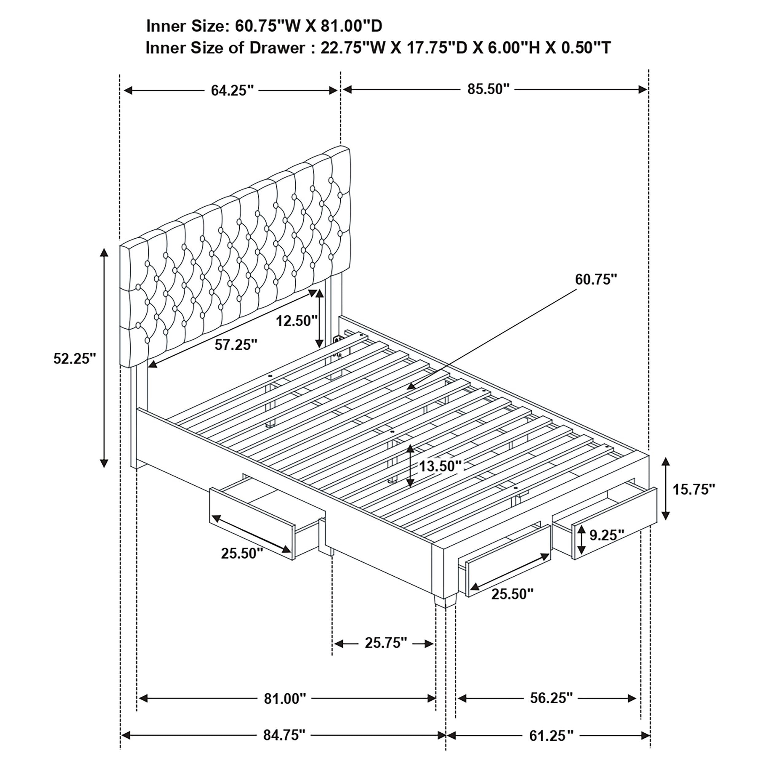Soledad Panel Platform Storage Bed - Ideal Furniture (Fresno,CA)