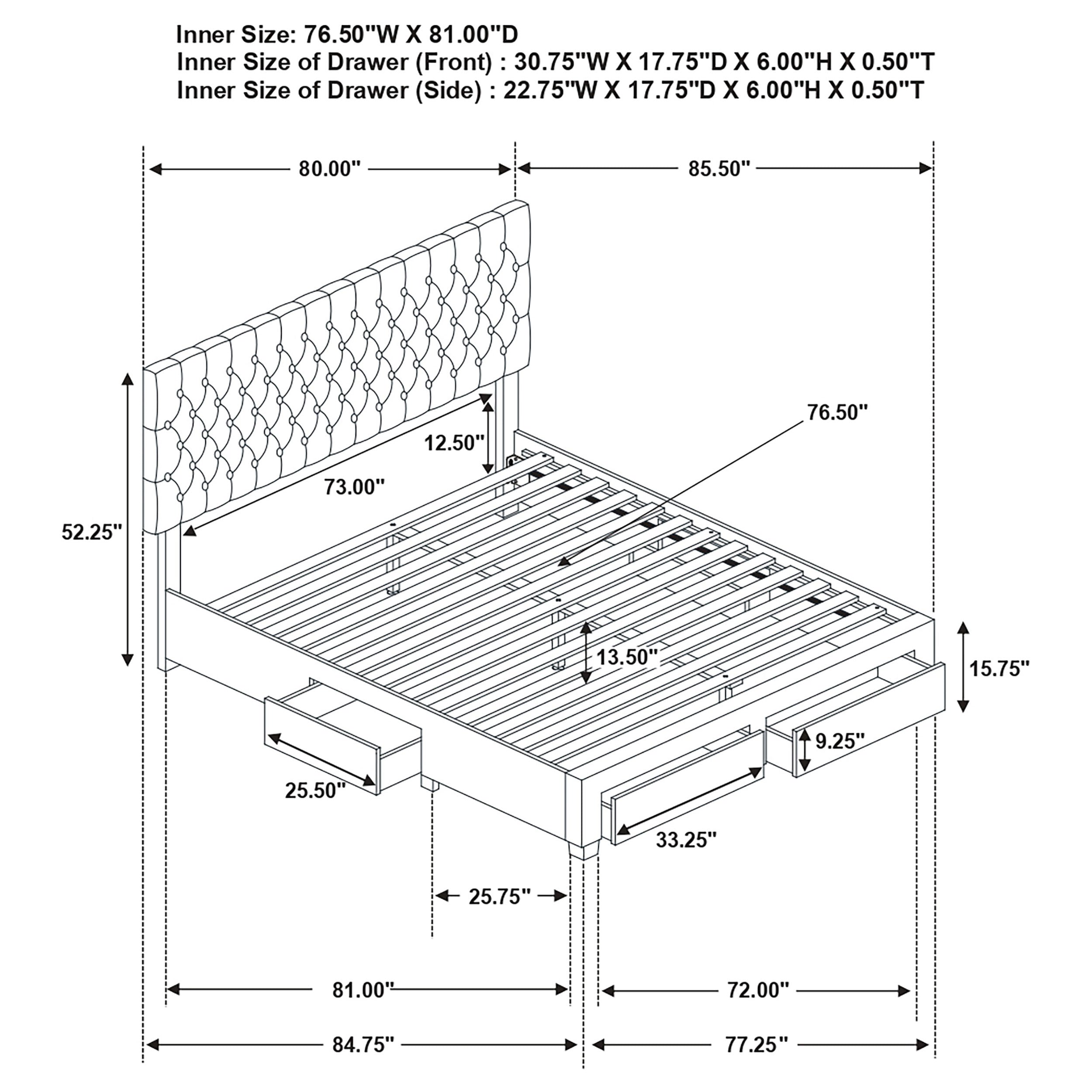 Soledad Panel Platform Storage Bed - Ideal Furniture (Fresno,CA)
