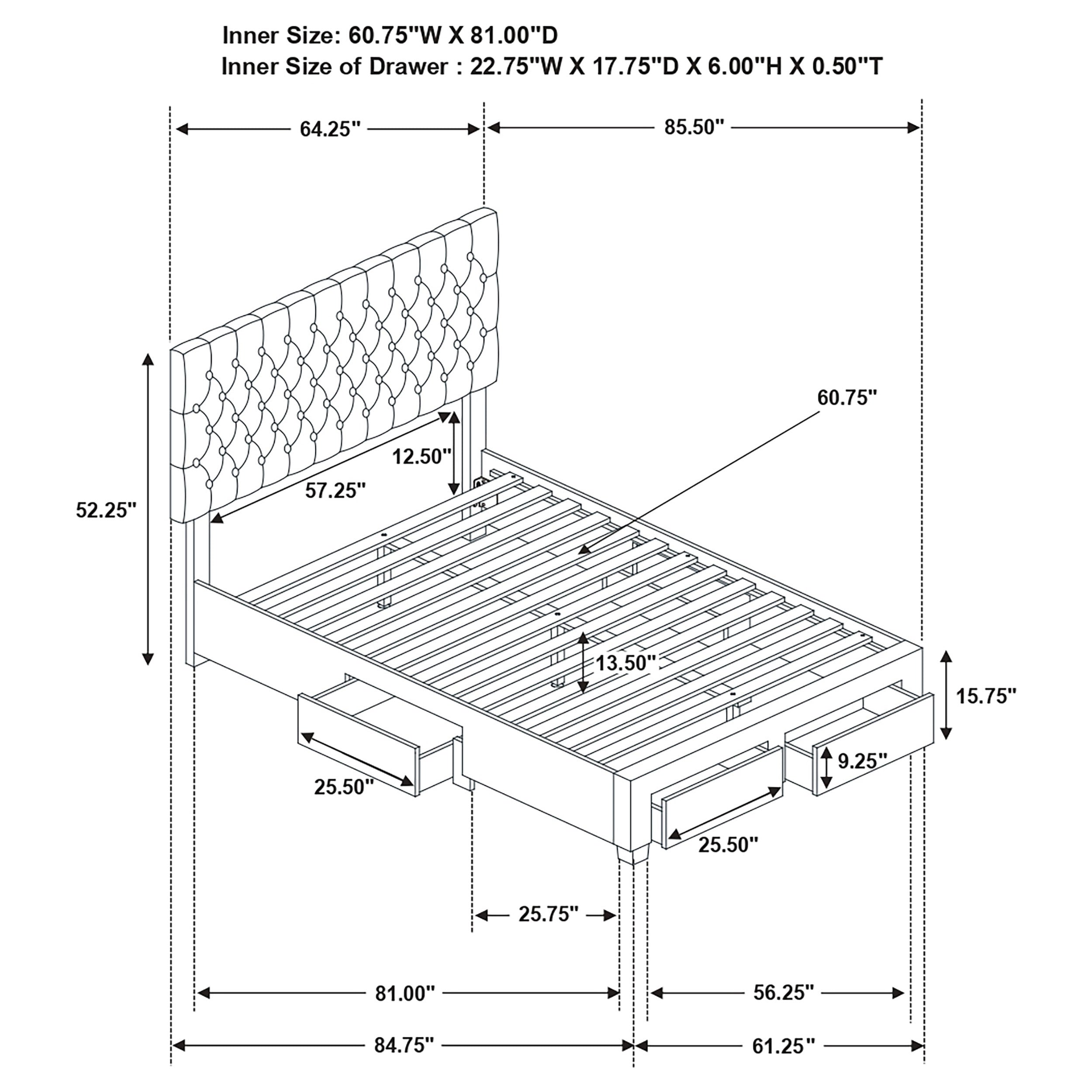 Soledad Panel Platform Storage Bed - Ideal Furniture (Fresno,CA)