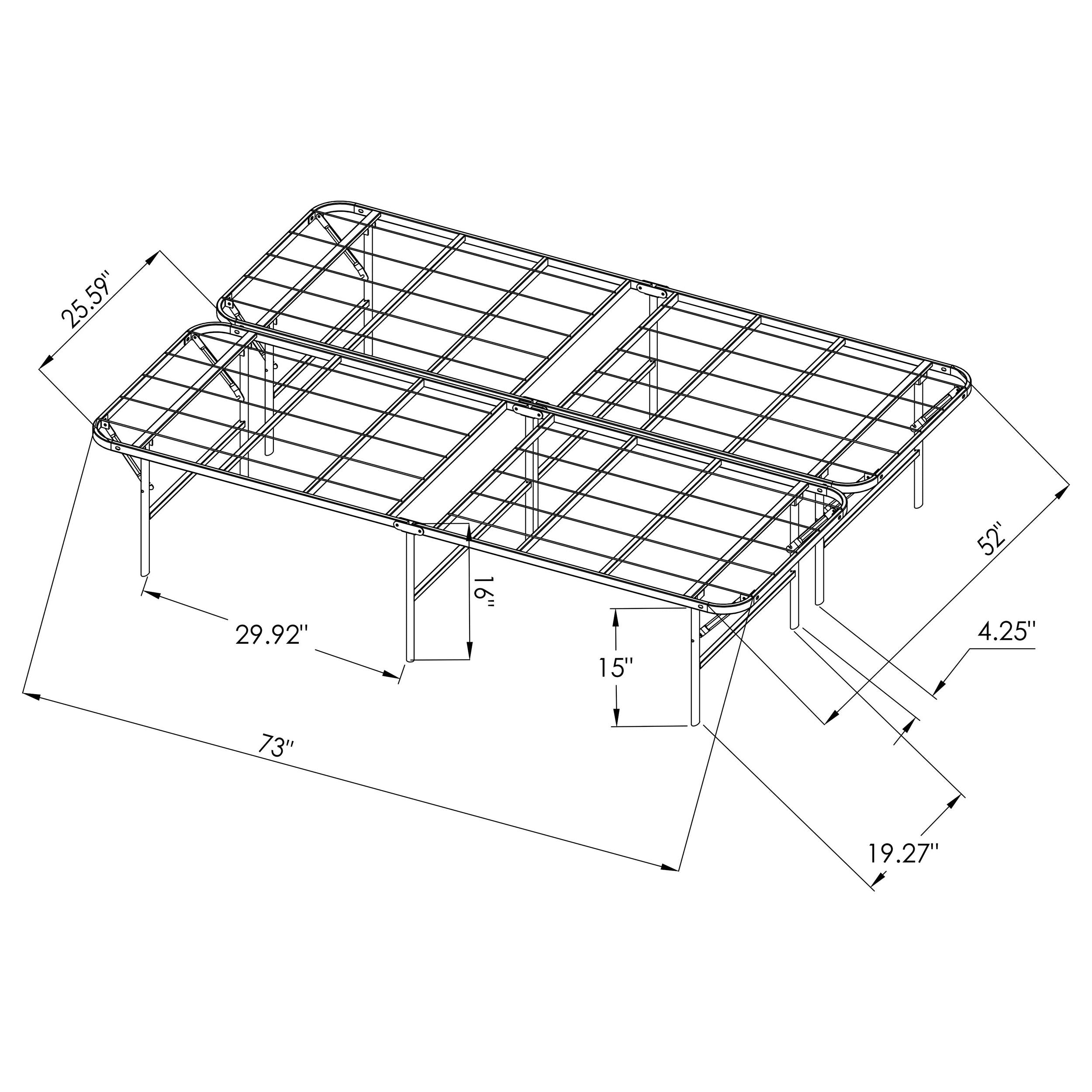 Mabel Foldable Platform Bed Frame - Ideal Furniture (Fresno,CA)