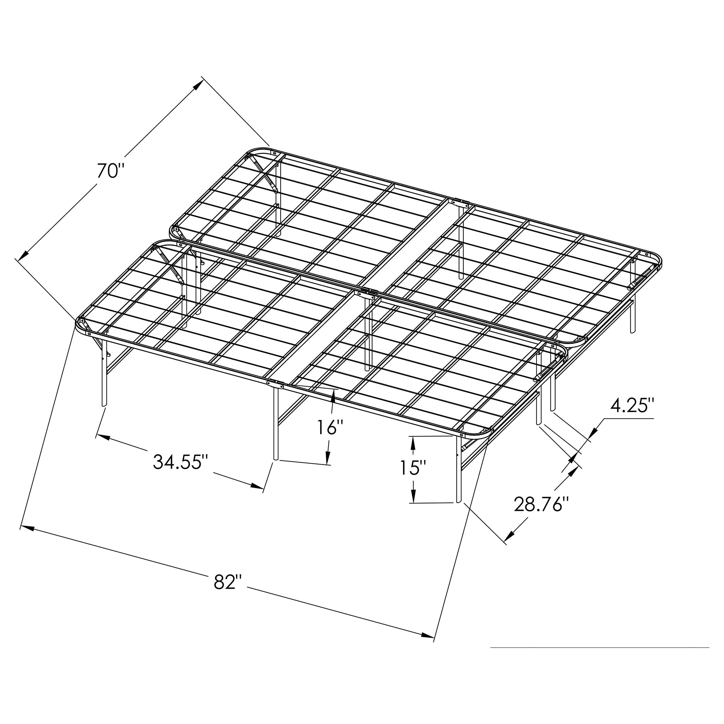 Mabel Foldable Platform Bed Frame - Ideal Furniture (Fresno,CA)