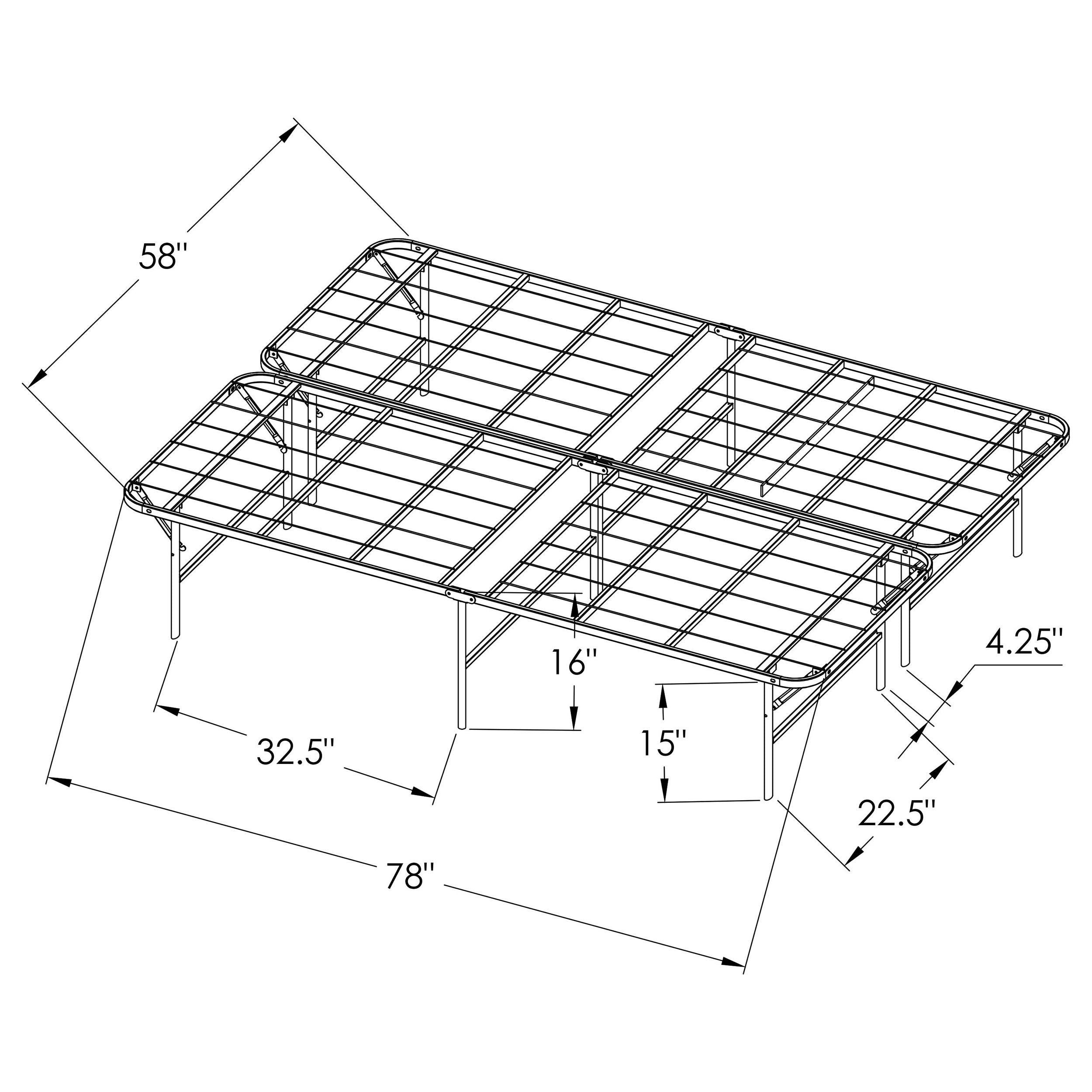Mabel Foldable Platform Bed Frame - Ideal Furniture (Fresno,CA)