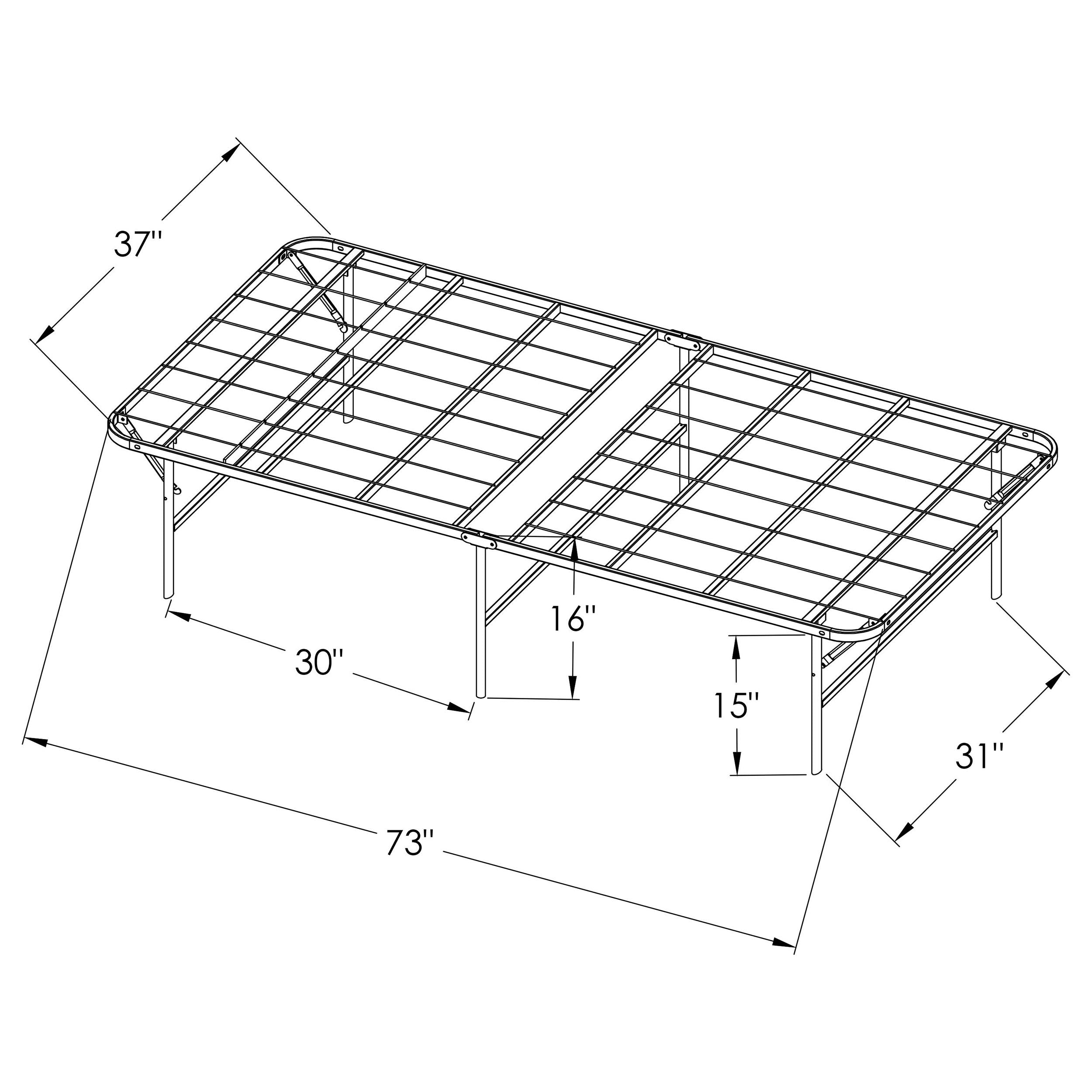 Mabel Foldable Platform Bed Frame - Ideal Furniture (Fresno,CA)