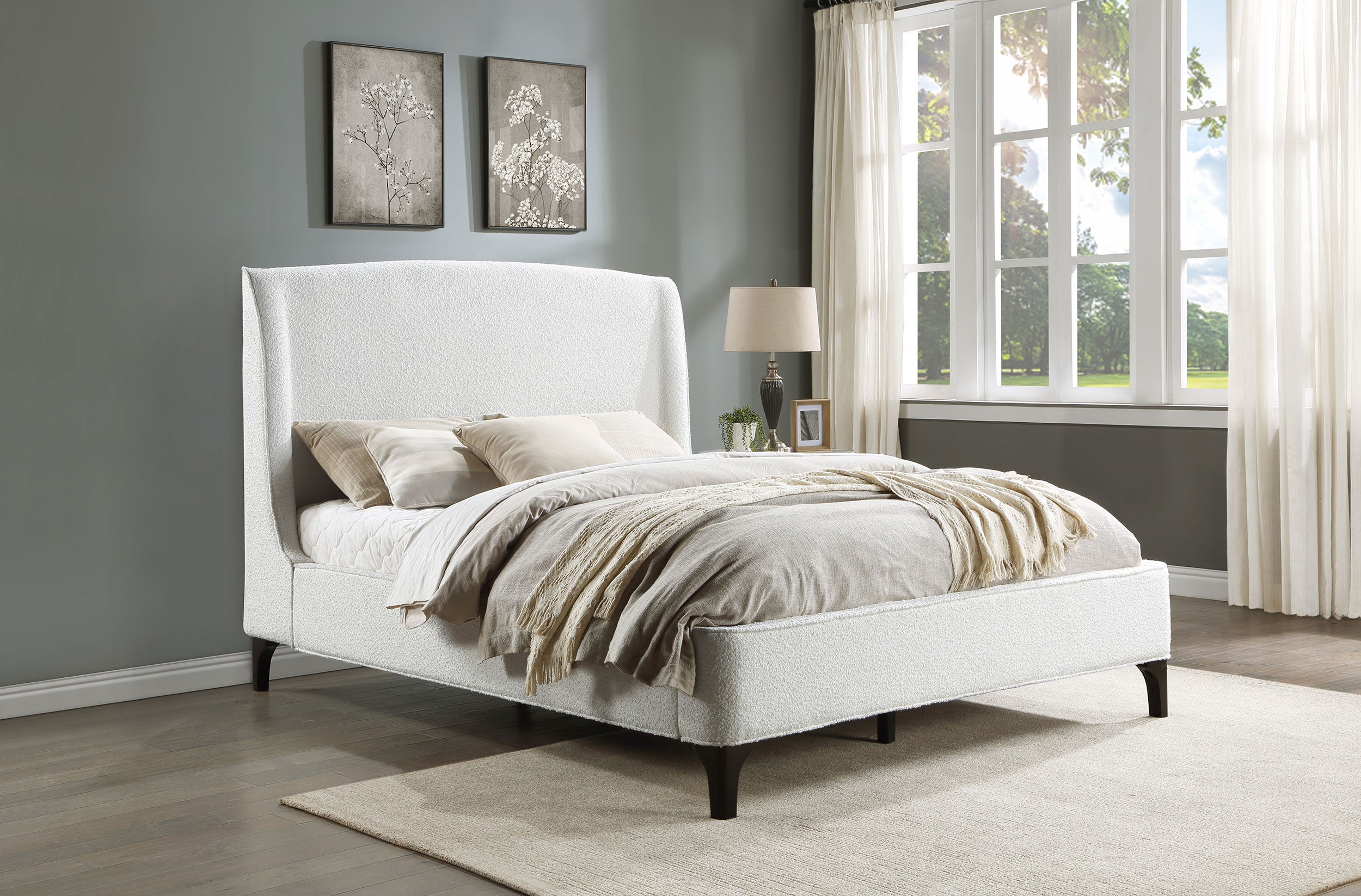 Mosby Wingback Platform Bed - Ideal Furniture (Fresno,CA)
