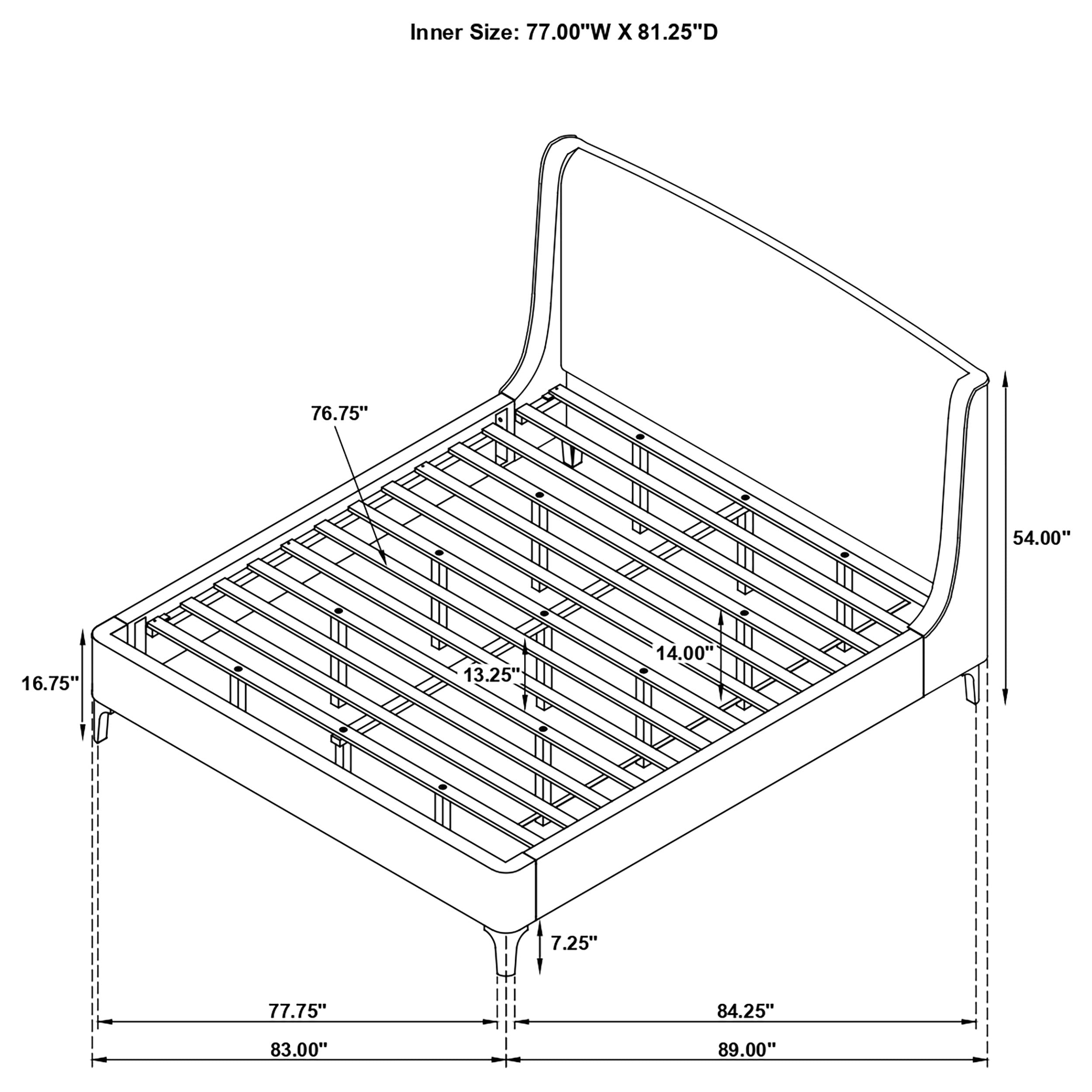 Mosby Wingback Platform Bed - Ideal Furniture (Fresno,CA)