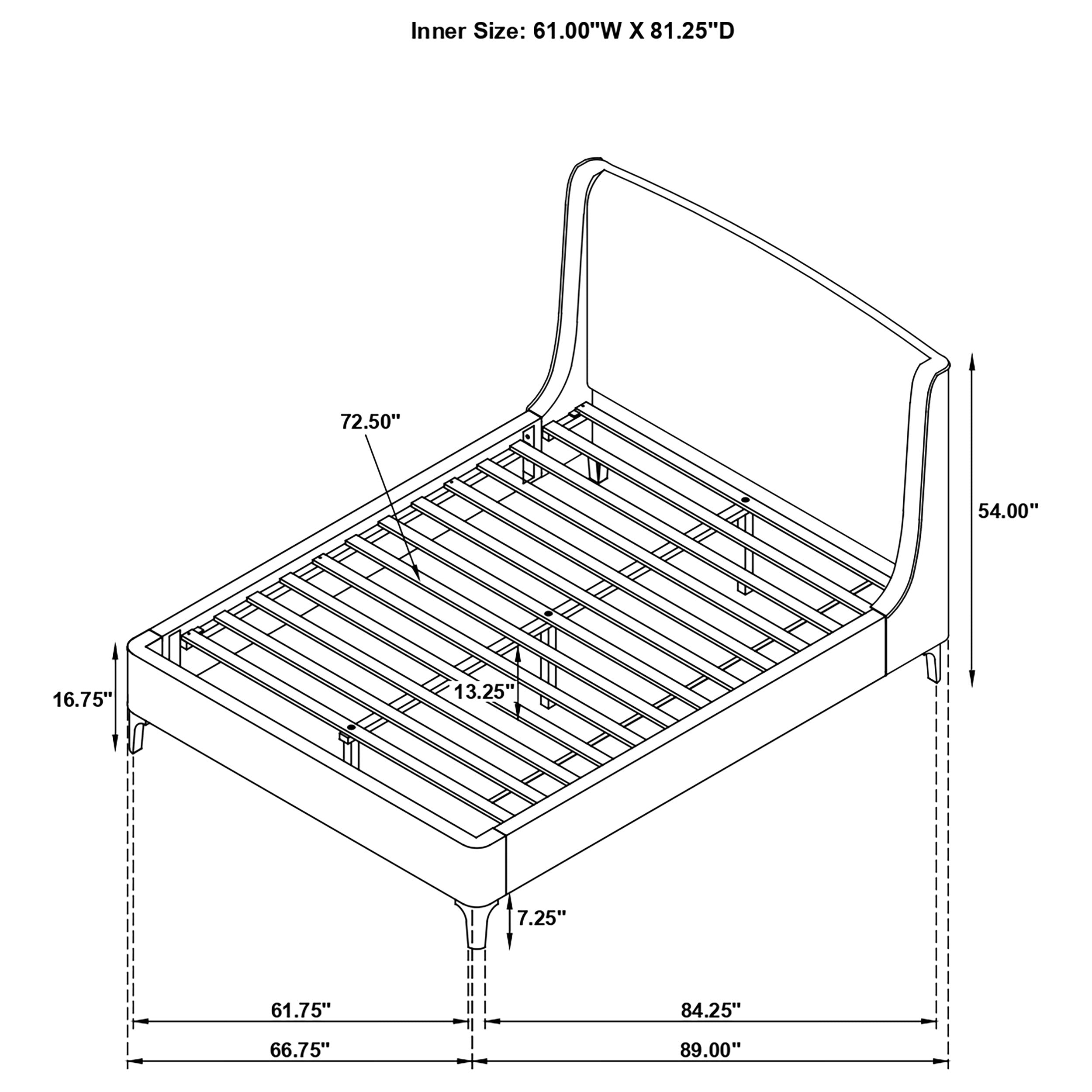 Mosby Wingback Platform Bed - Ideal Furniture (Fresno,CA)