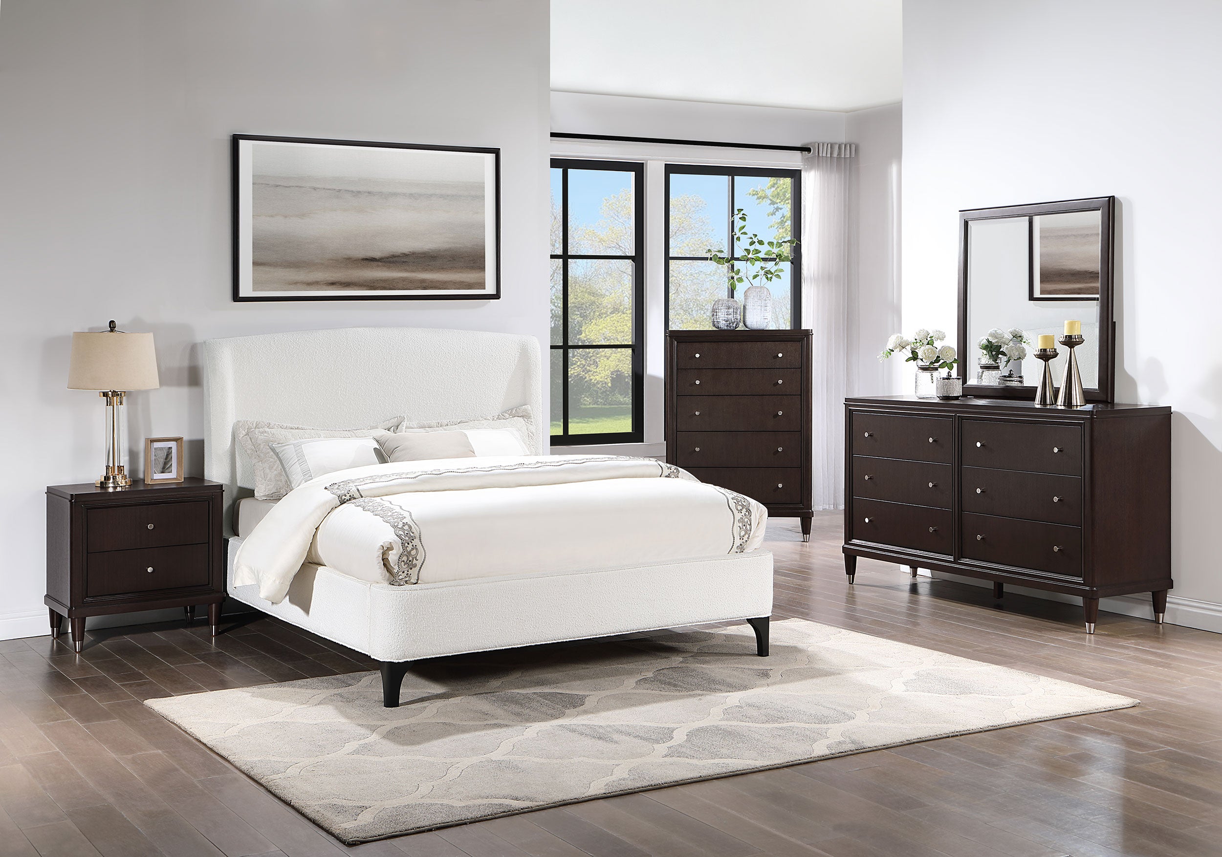 Mosby Wingback Platform Bed - Ideal Furniture (Fresno,CA)