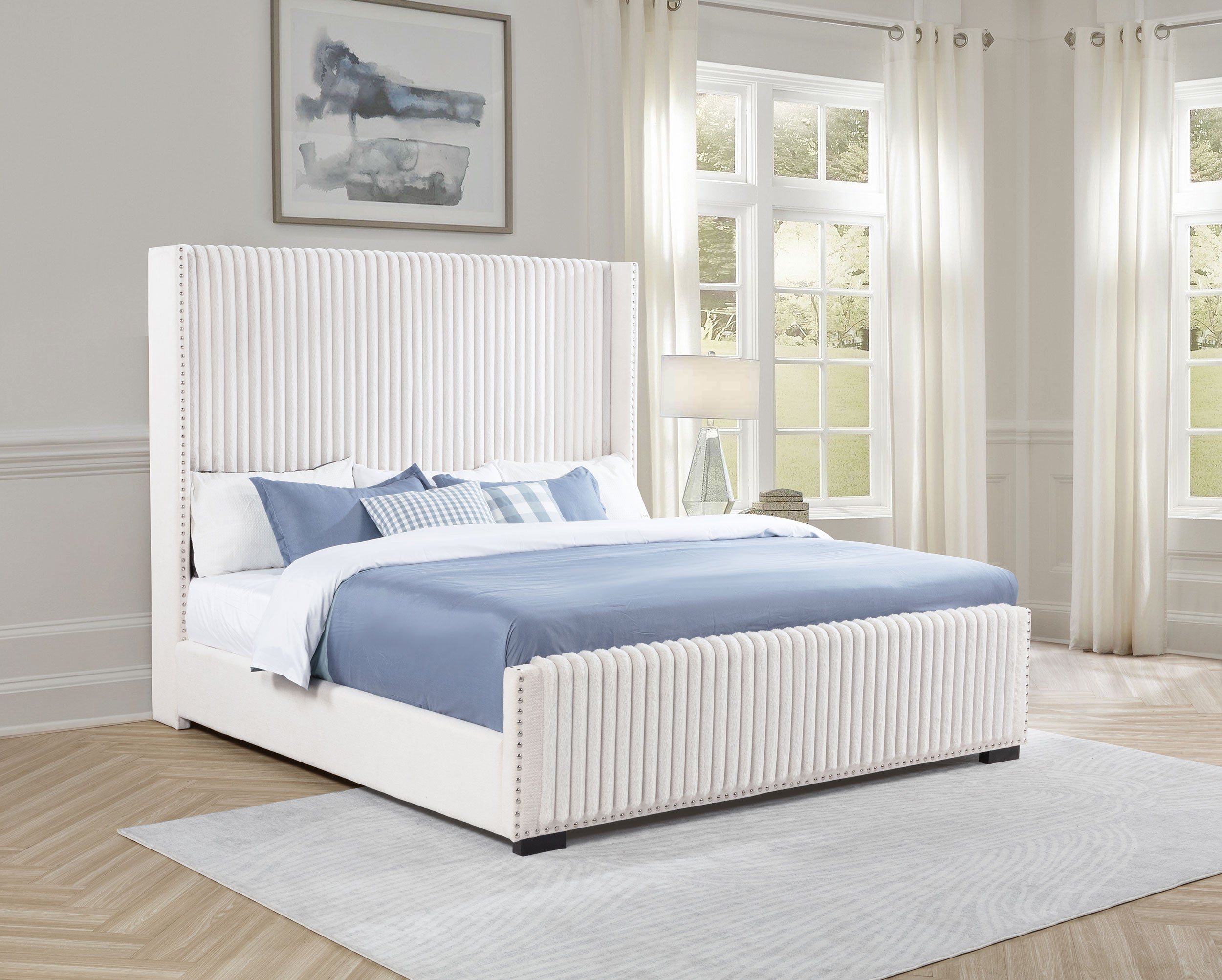 Natasha Wingback Bed - Ideal Furniture (Fresno,CA)
