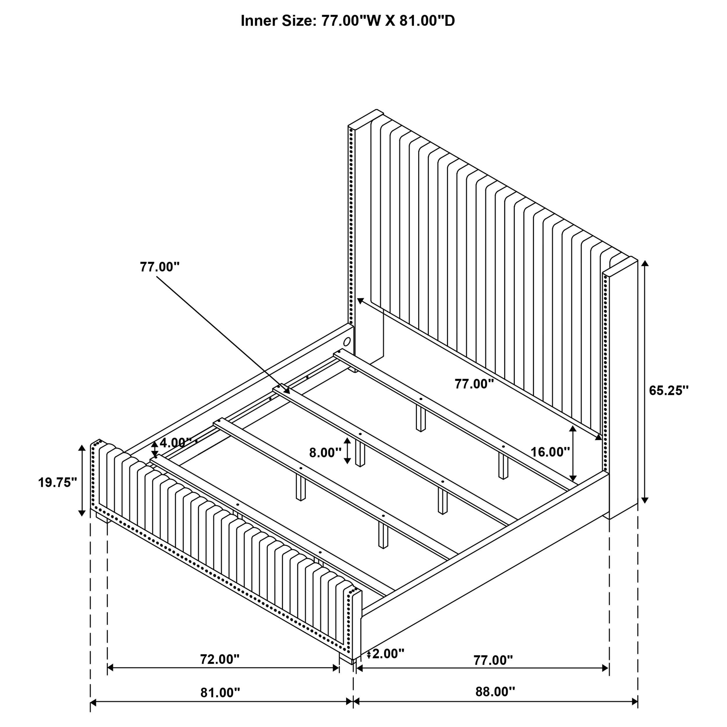 Natasha Wingback Bed - Ideal Furniture (Fresno,CA)