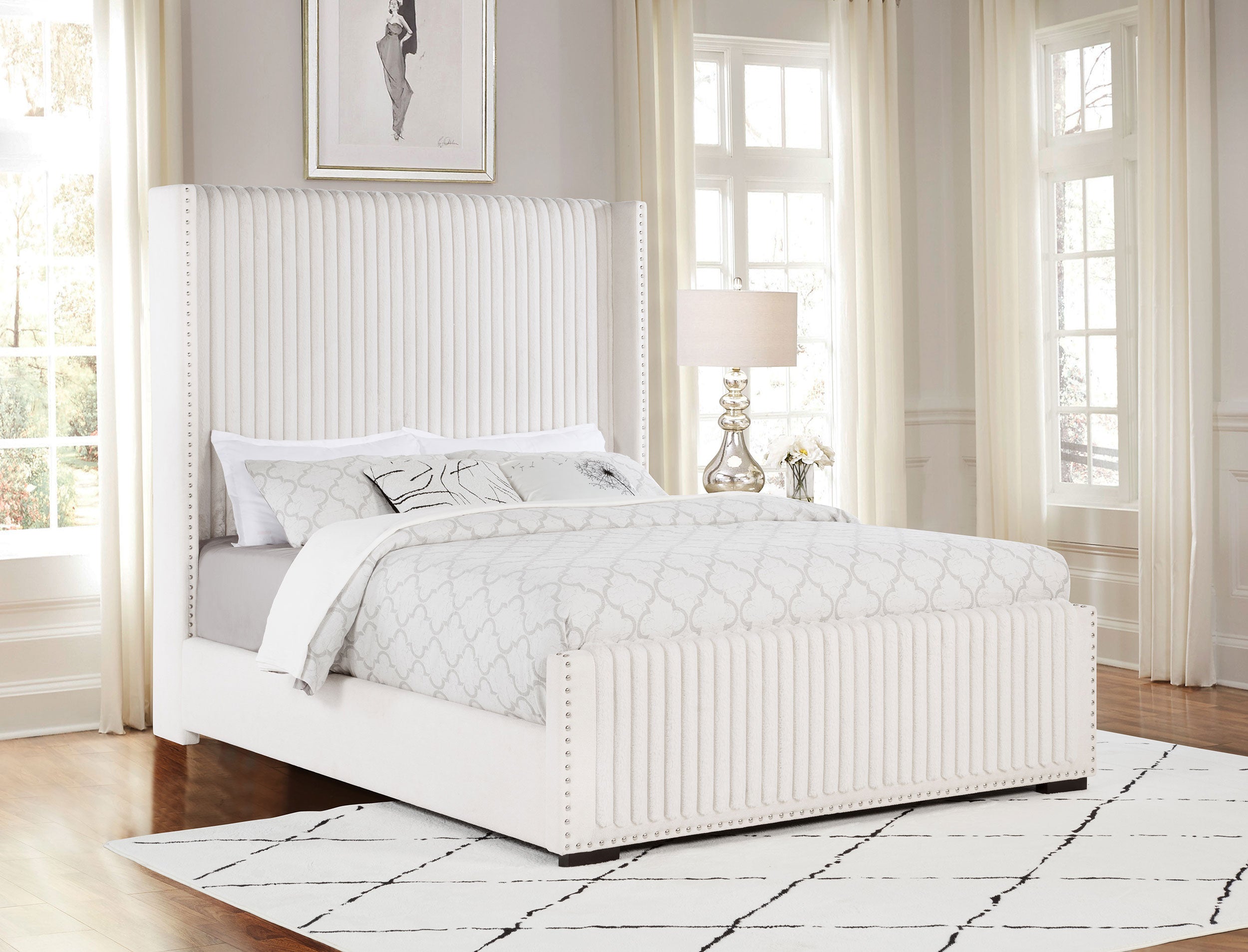Natasha Wingback Bed - Ideal Furniture (Fresno,CA)