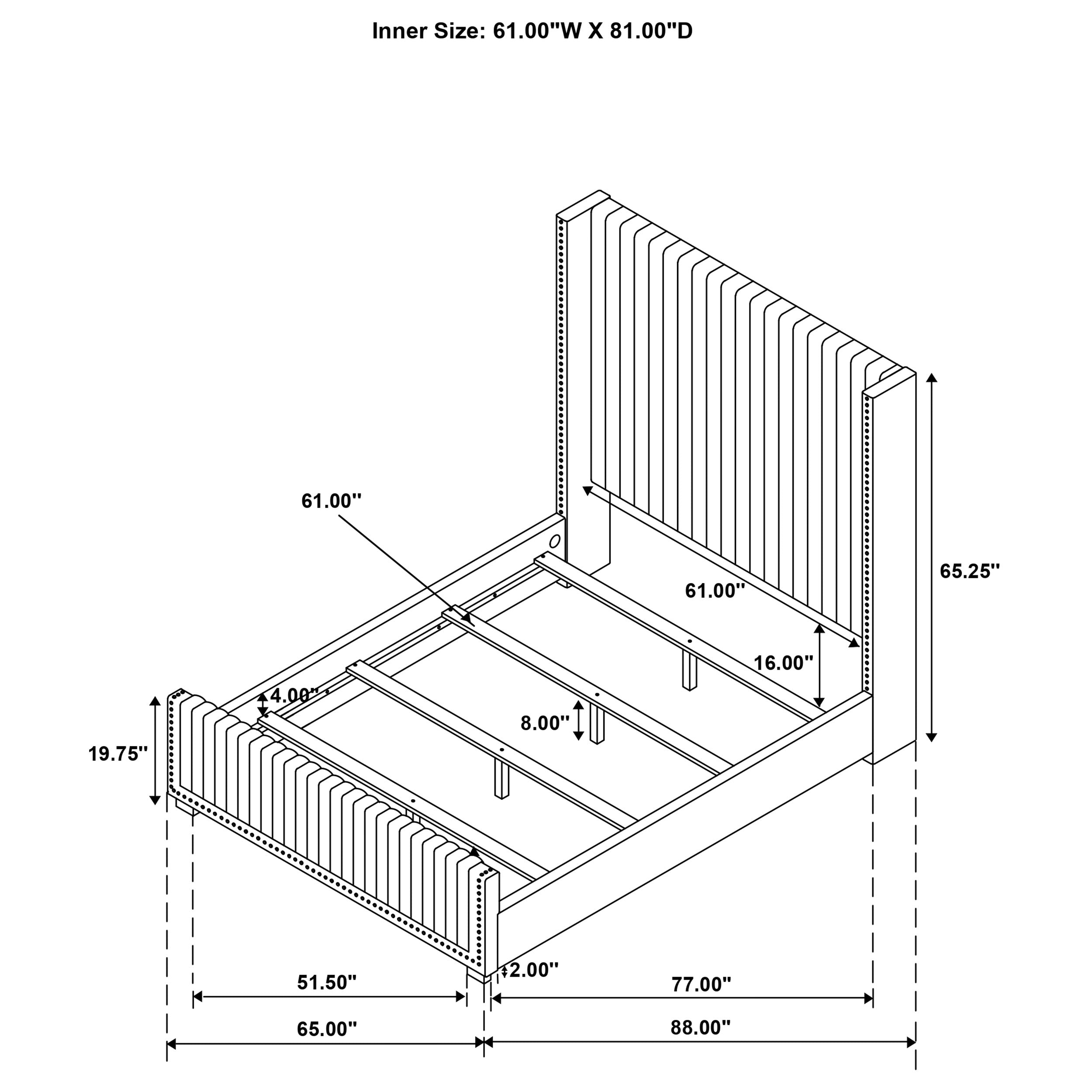 Natasha Wingback Bed - Ideal Furniture (Fresno,CA)