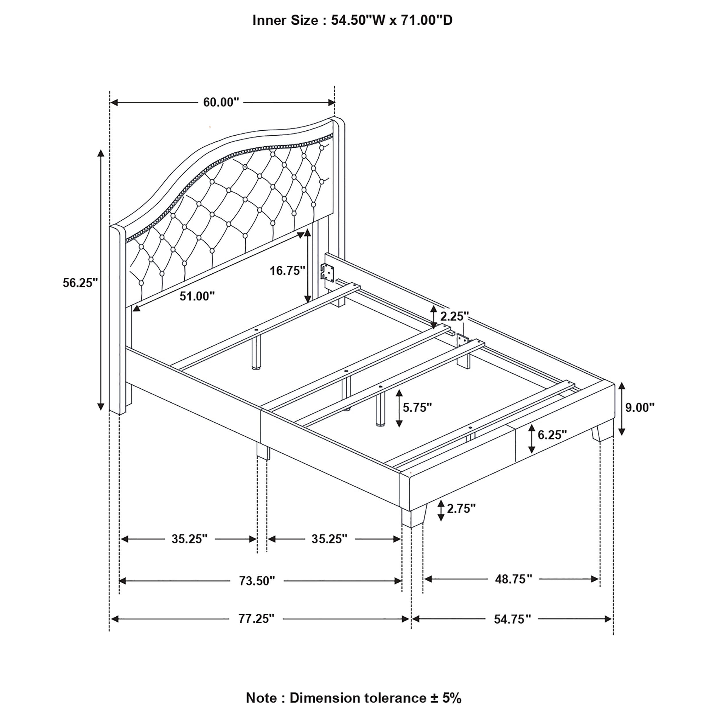 Sonoma Wingback Bed - Ideal Furniture (Fresno,CA)