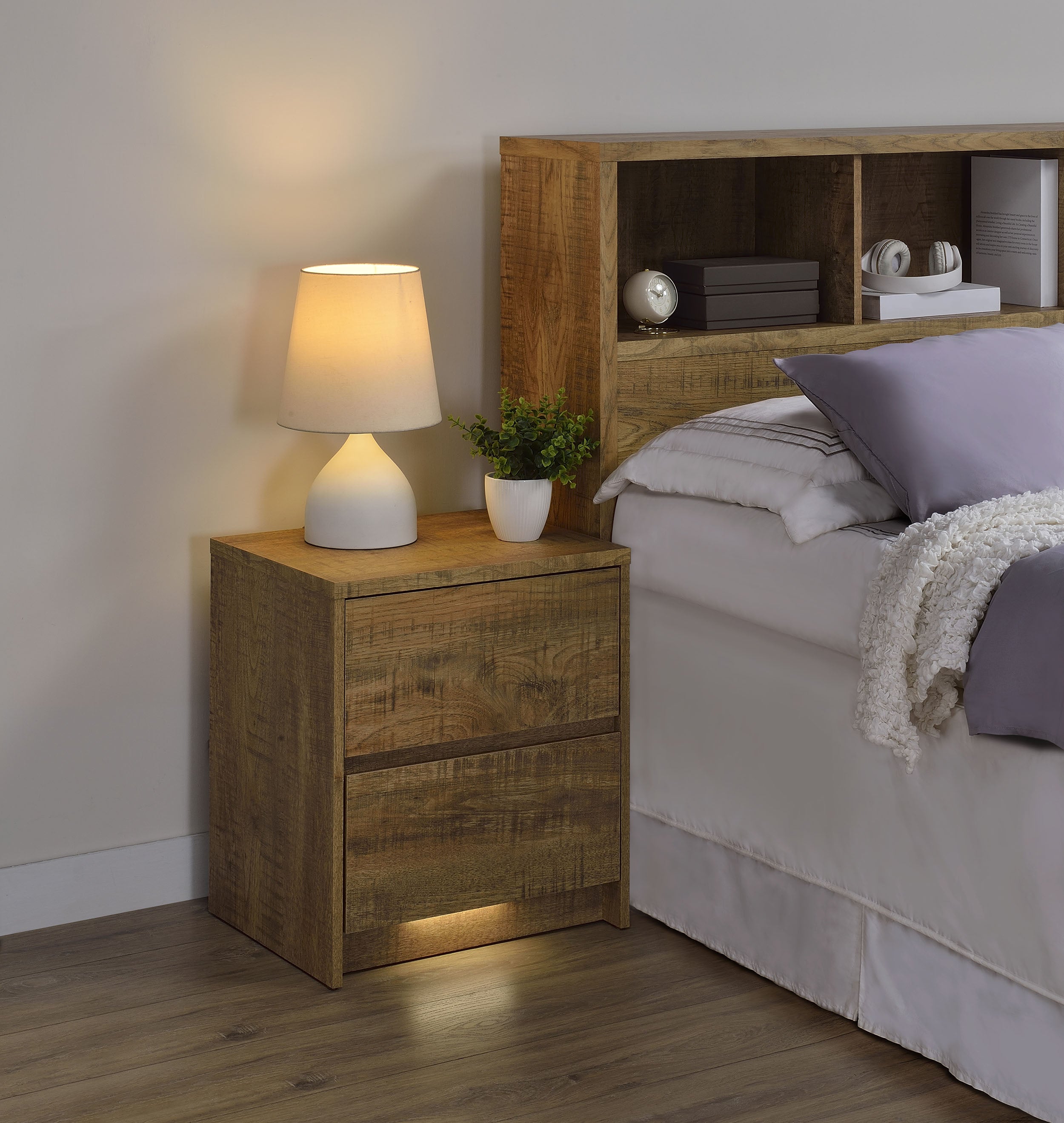Westpark Nightstand with LED Lighting - Ideal Furniture (Fresno,CA)