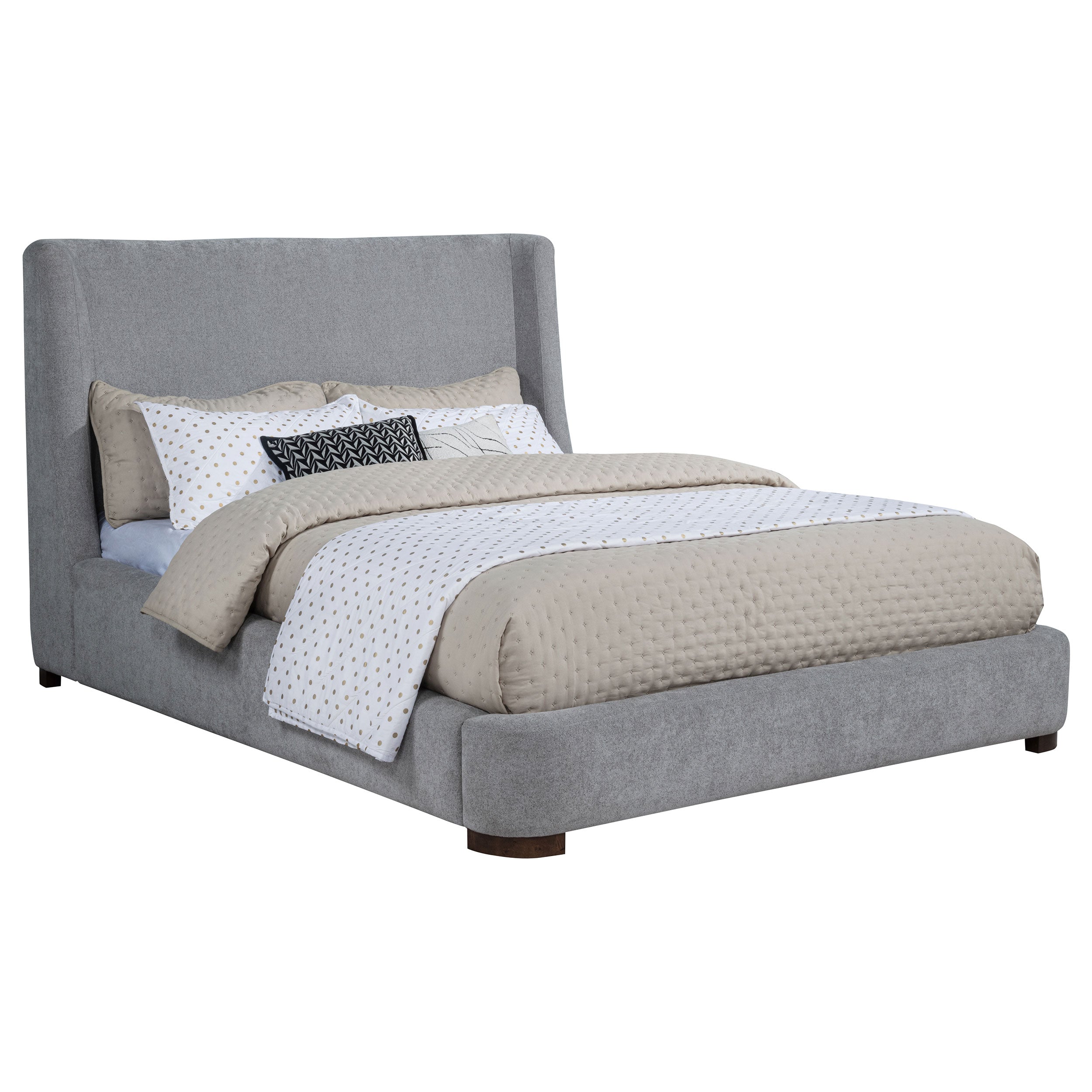 Rennes Wingback Platform Bed - Ideal Furniture (Fresno,CA)