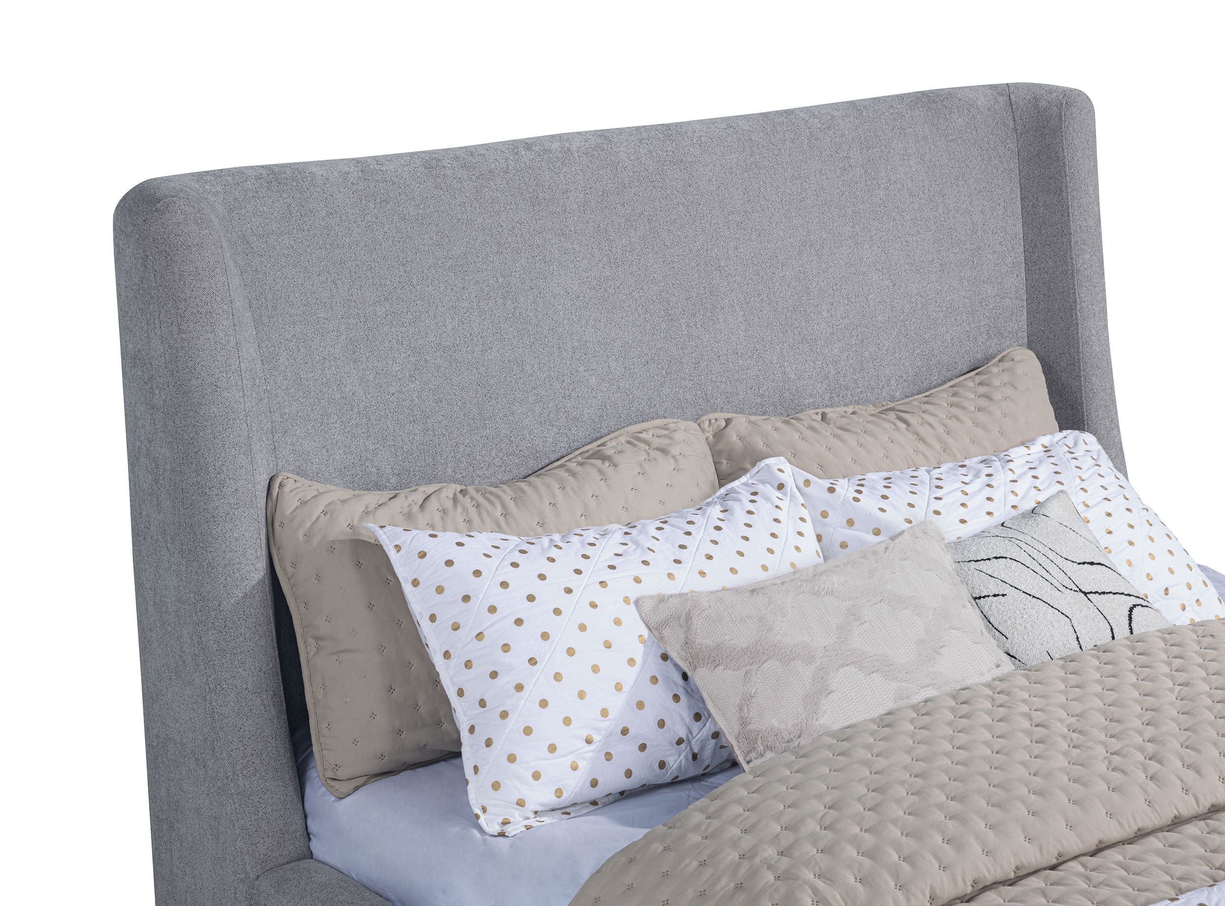 Rennes Wingback Platform Bed - Ideal Furniture (Fresno,CA)