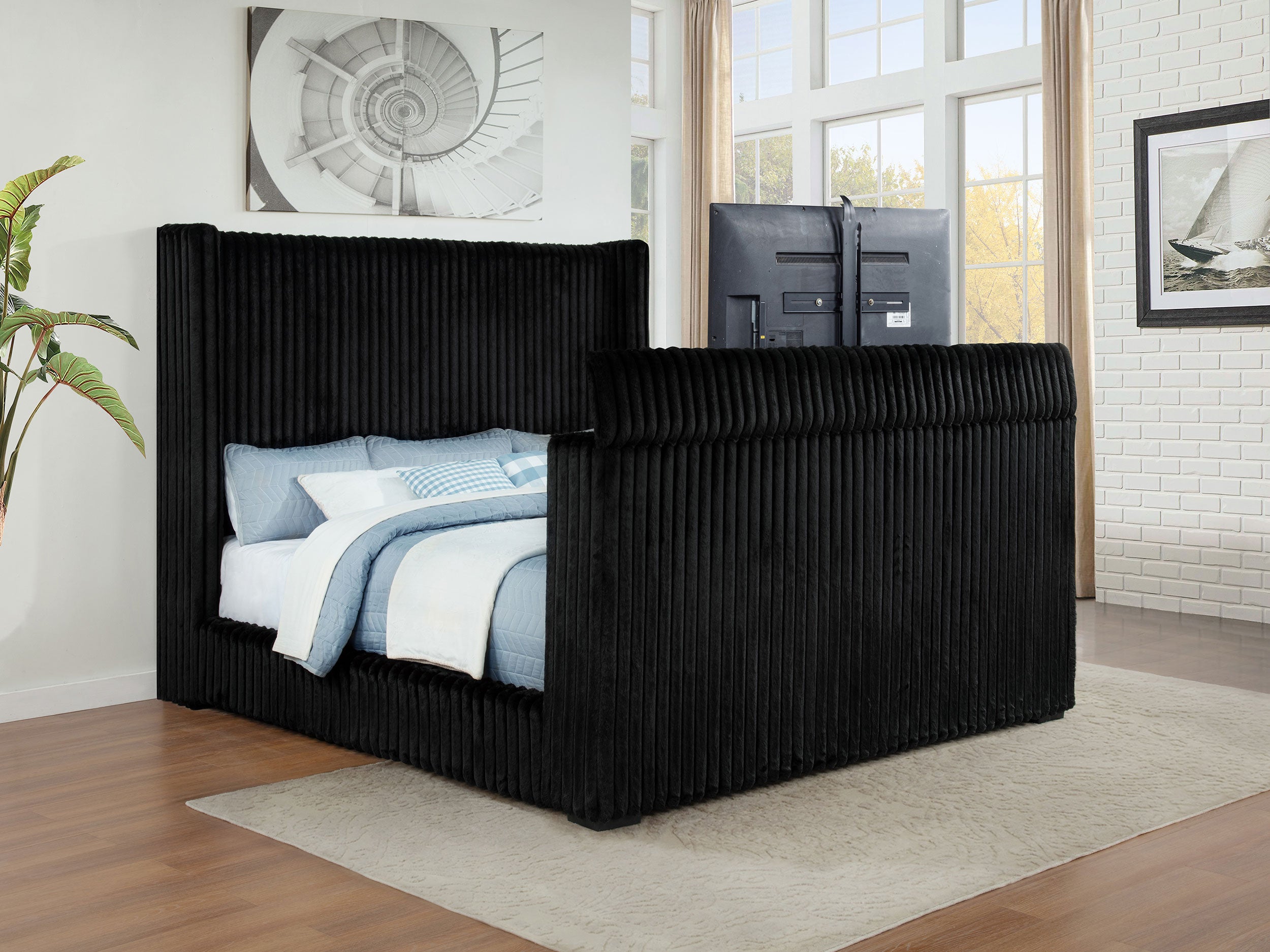Centergrove Wingback TV Bed - Ideal Furniture (Fresno,CA)