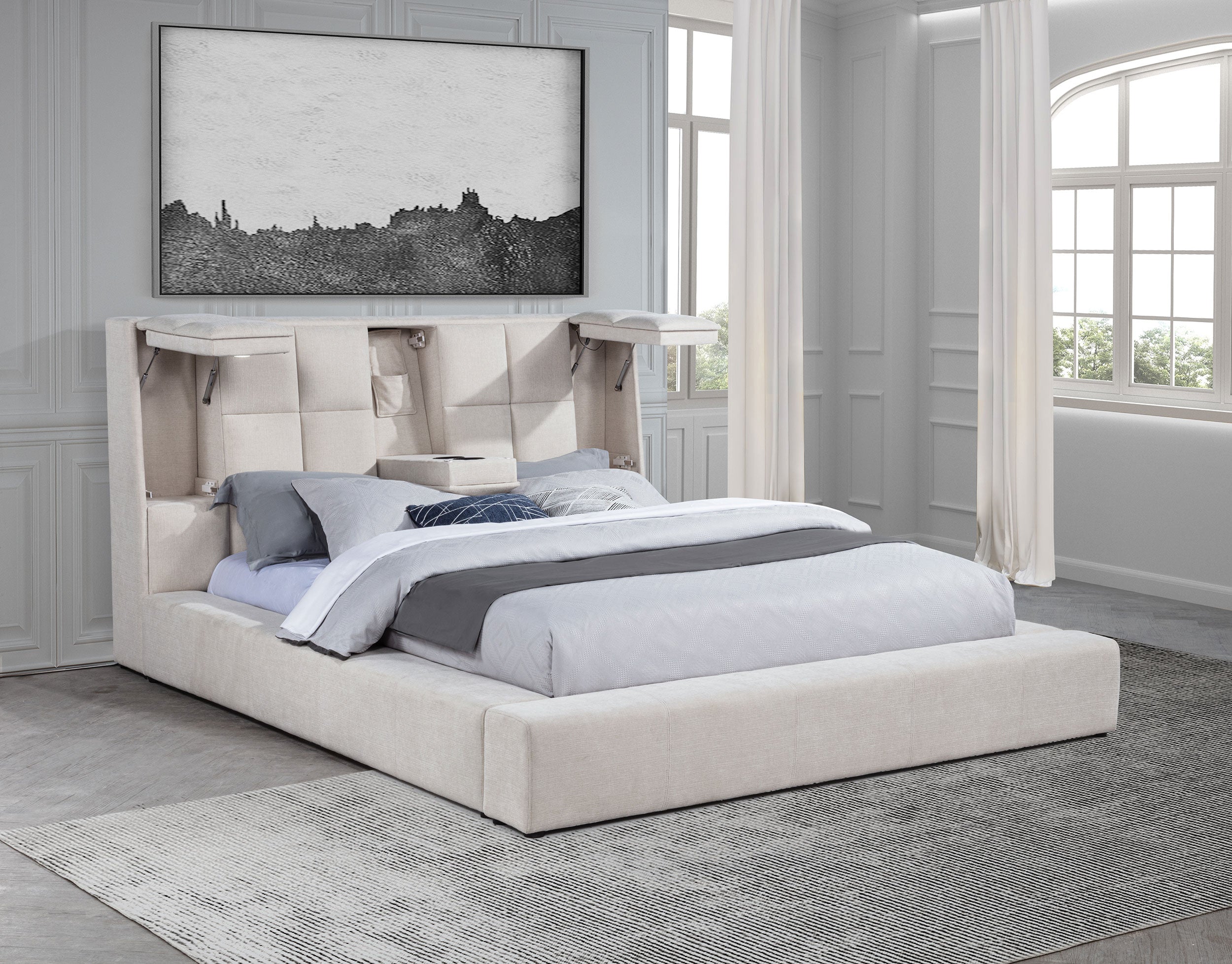 Dreux Panel Platform Bed - Ideal Furniture (Fresno,CA)