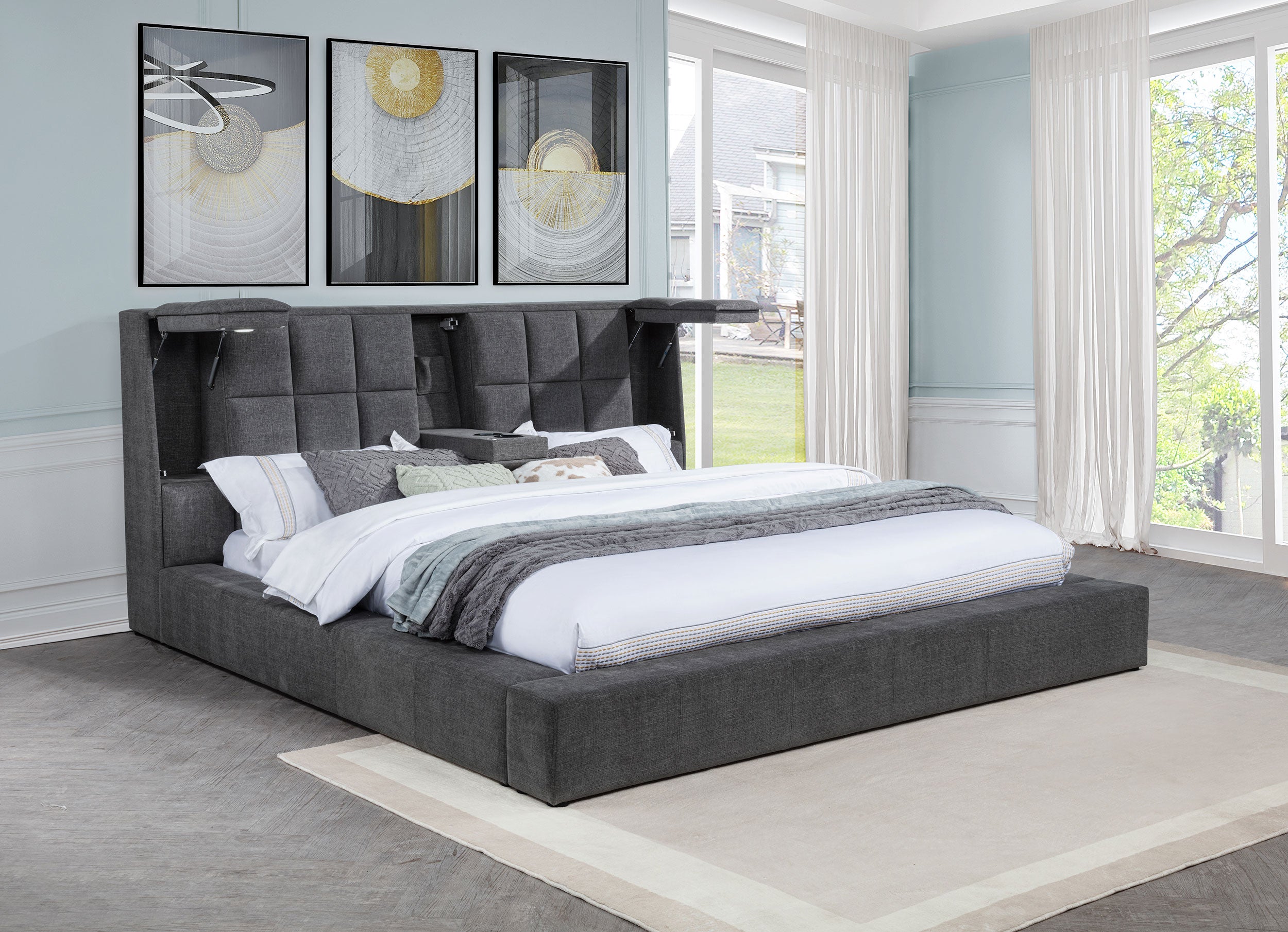 Dreux Panel Platform Bed - Ideal Furniture (Fresno,CA)