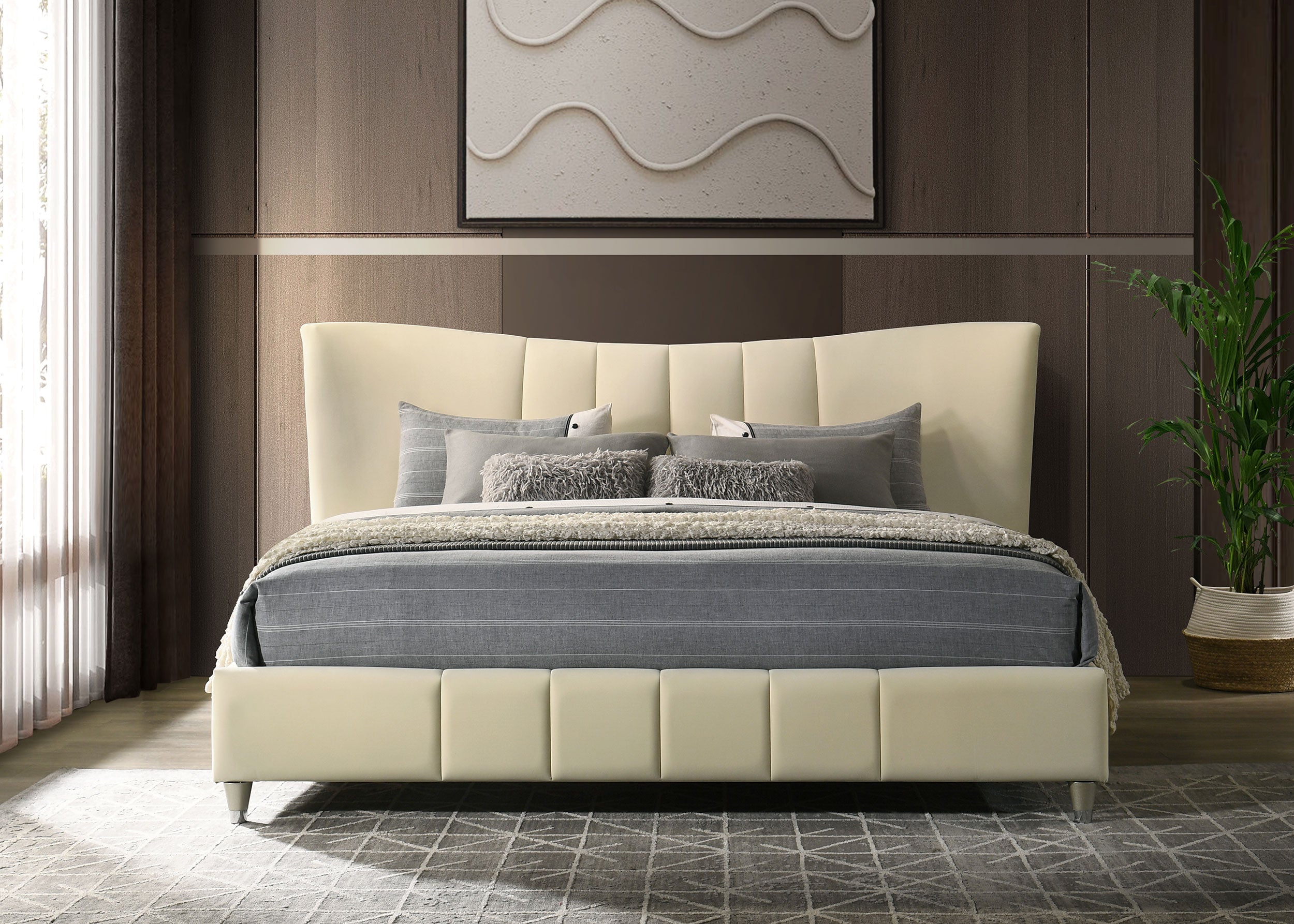 Evelyn Panel Platform Bed - Ideal Furniture (Fresno,CA)