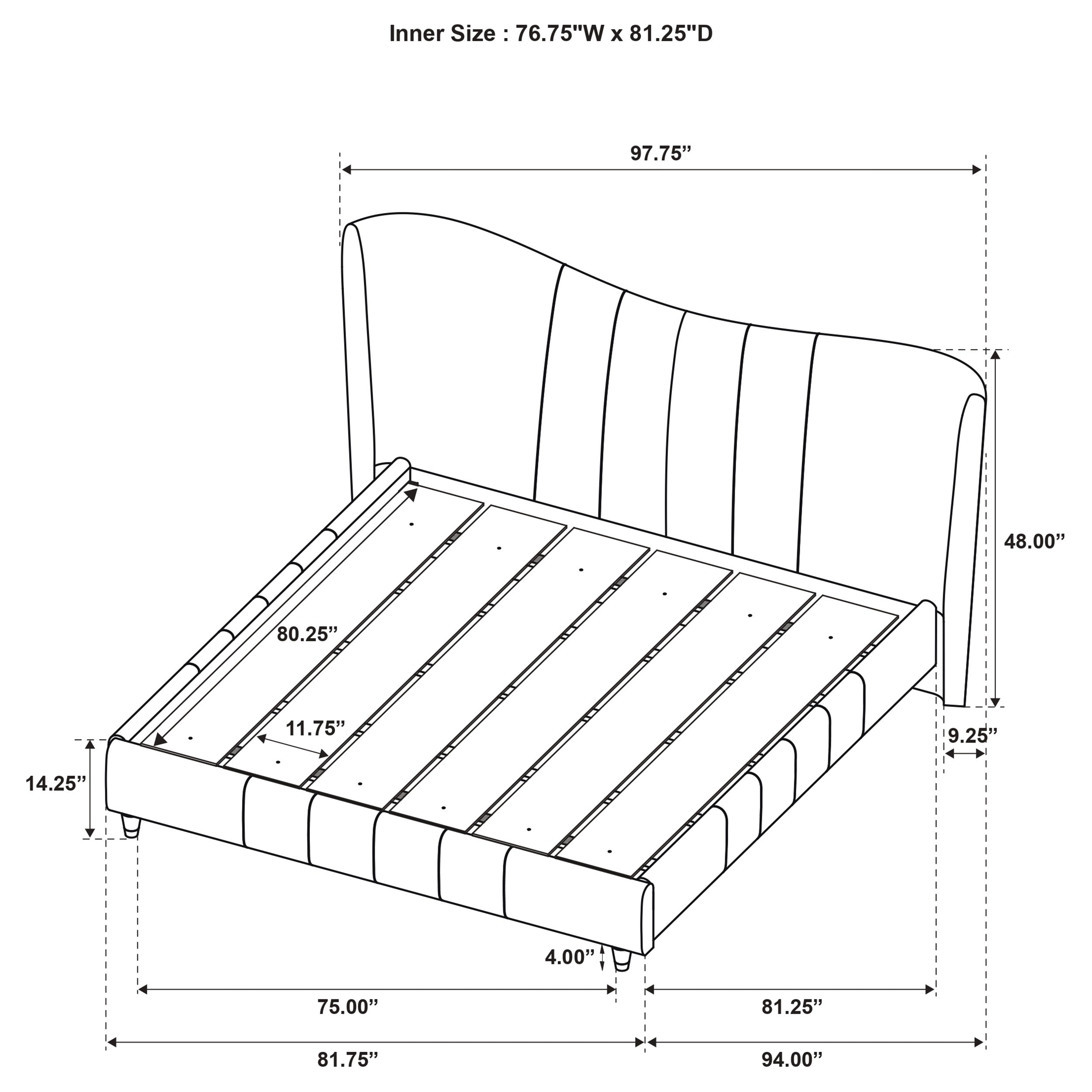 Evelyn Panel Platform Bed - Ideal Furniture (Fresno,CA)