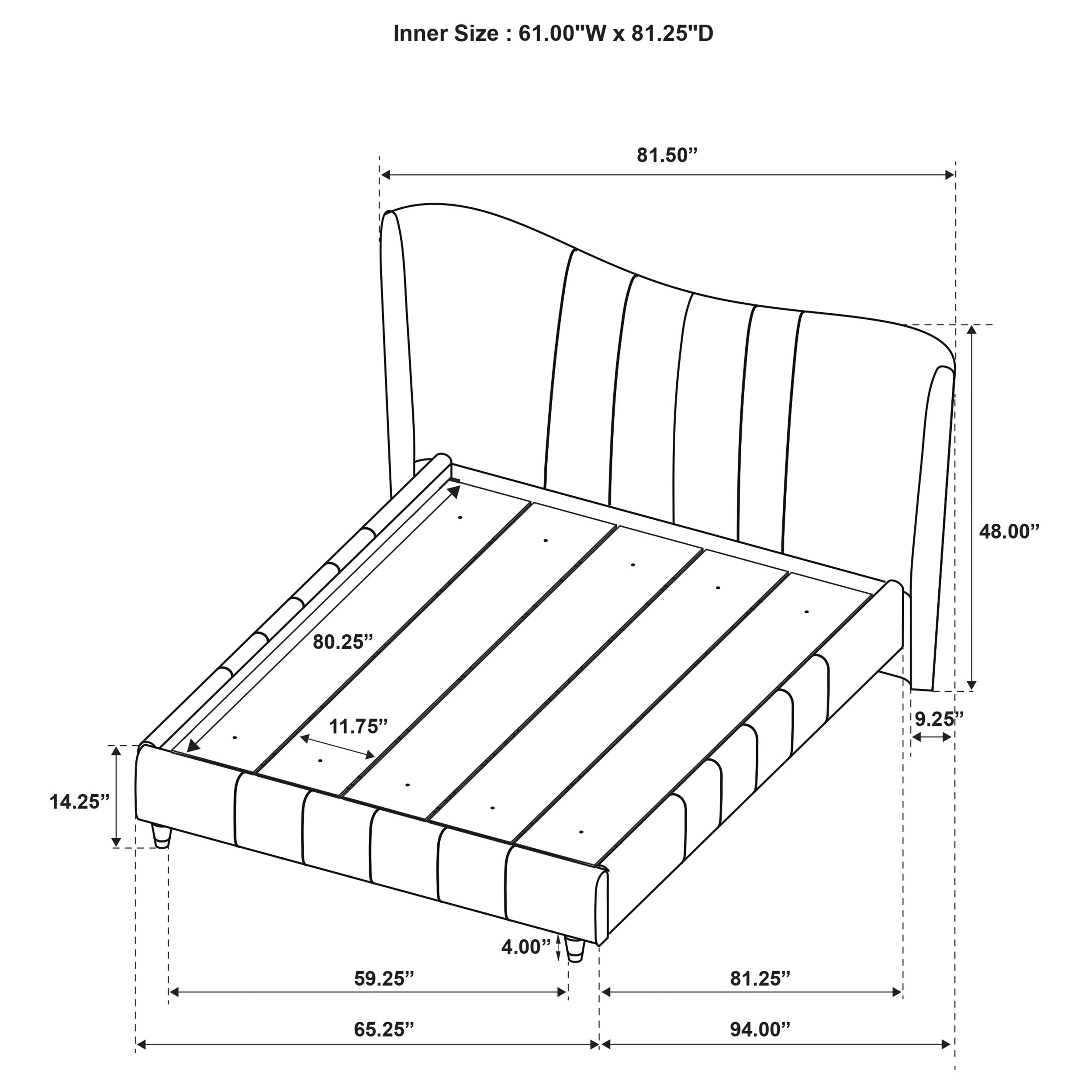 Evelyn Panel Platform Bed - Ideal Furniture (Fresno,CA)
