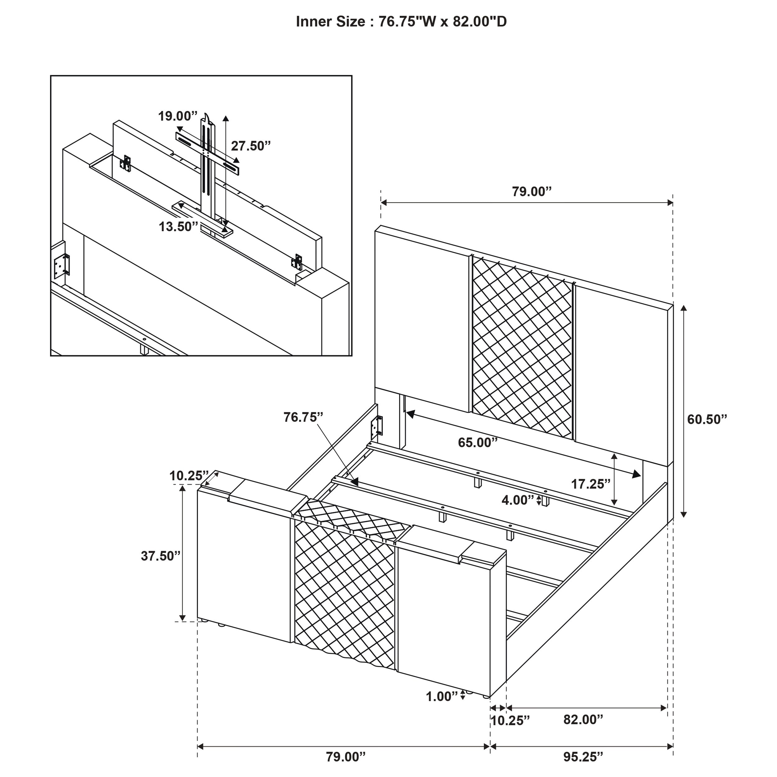 Tara Panel TV Bed - Ideal Furniture (Fresno,CA)
