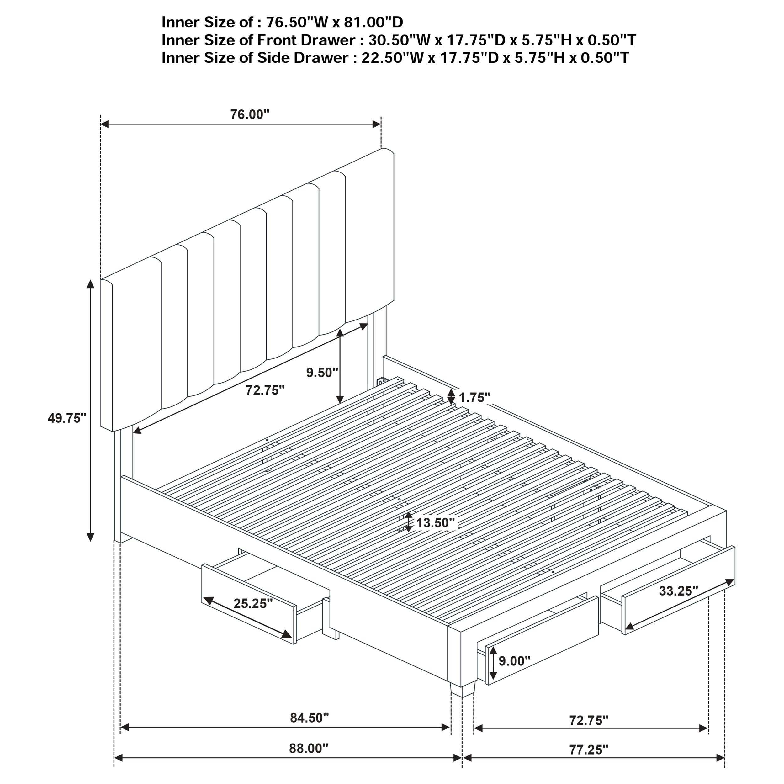 Wheatland Panel Platform Storage Bed - Ideal Furniture (Fresno,CA)