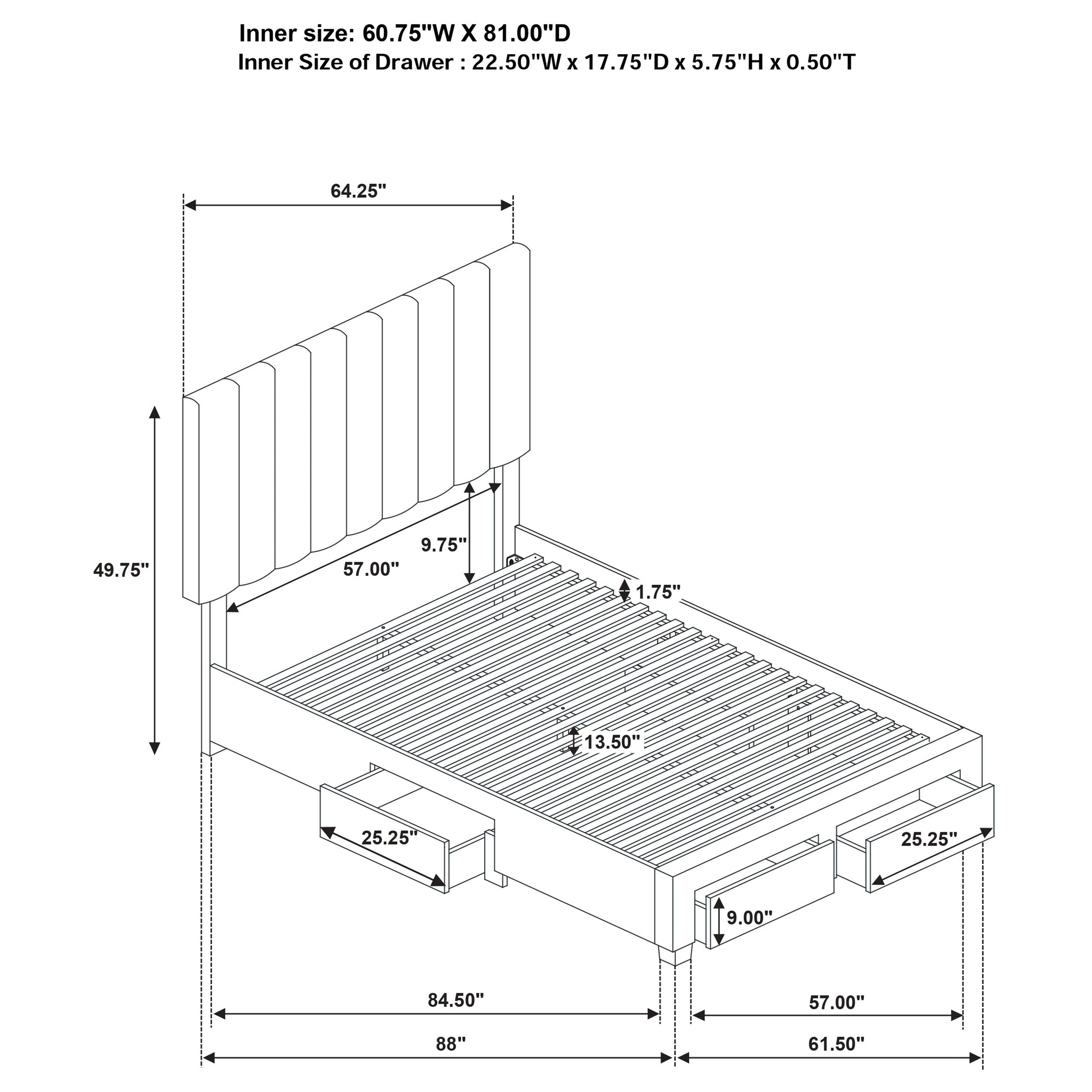 Wheatland Panel Platform Storage Bed - Ideal Furniture (Fresno,CA)