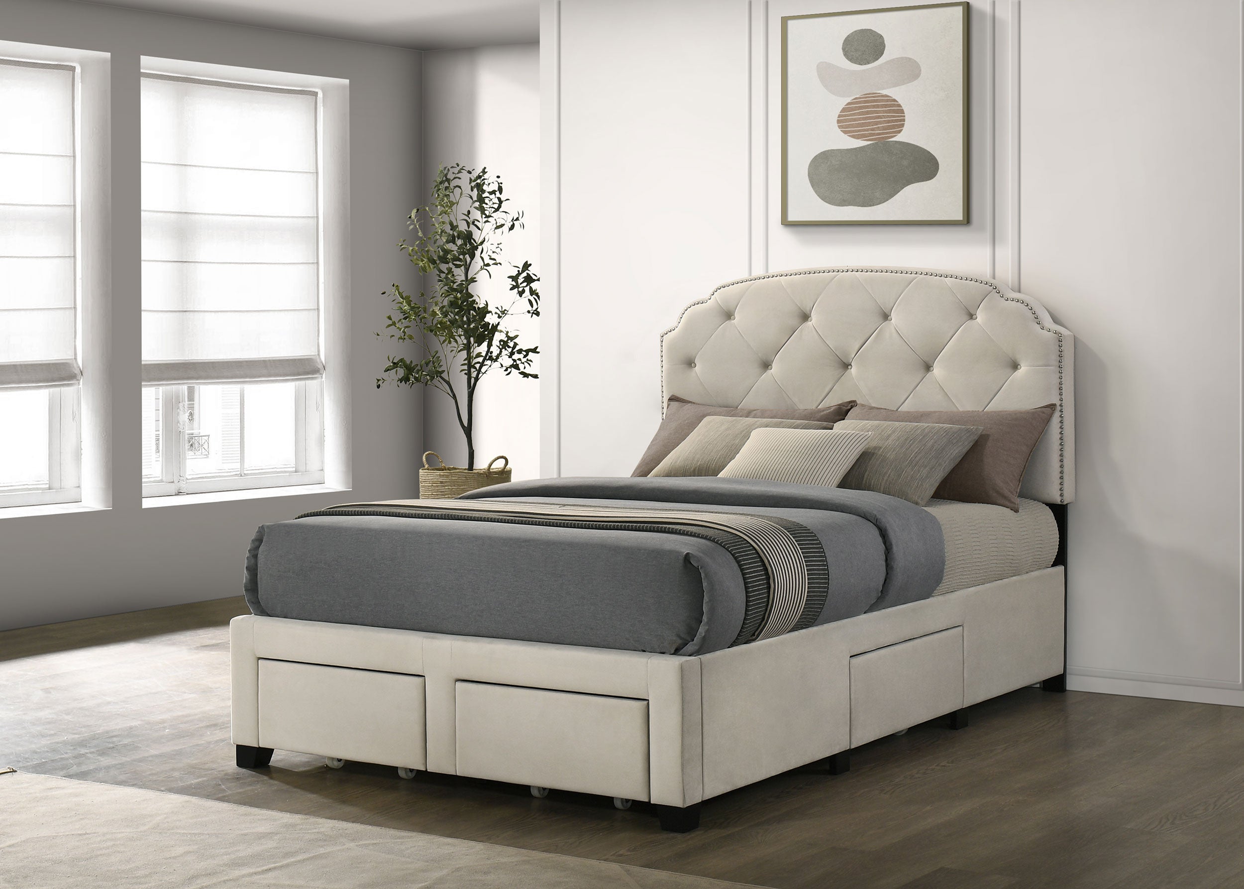 Marianna Panel Platform Storage Bed - Ideal Furniture (Fresno,CA)