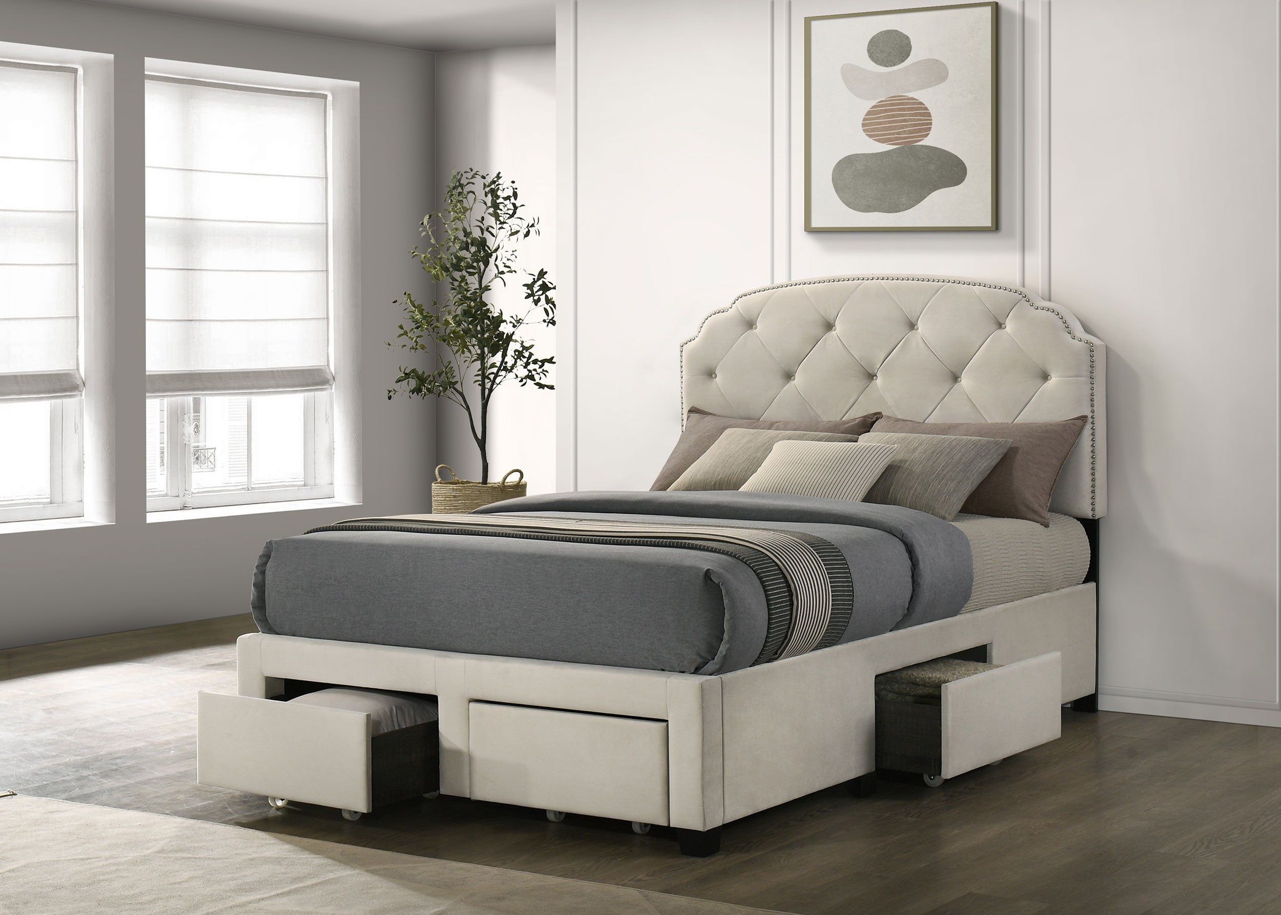 Marianna Panel Platform Storage Bed - Ideal Furniture (Fresno,CA)
