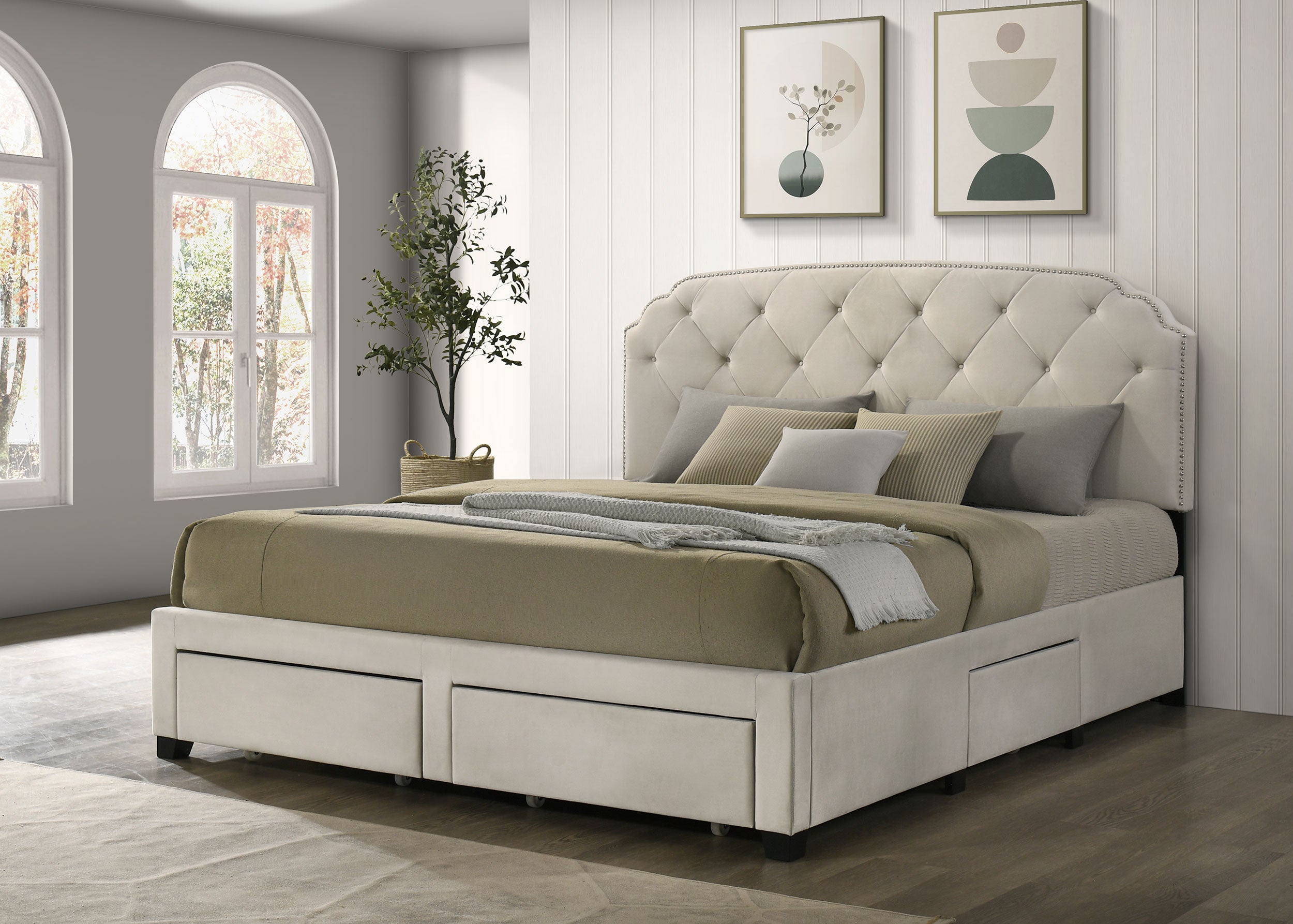 Marianna Panel Platform Storage Bed - Ideal Furniture (Fresno,CA)