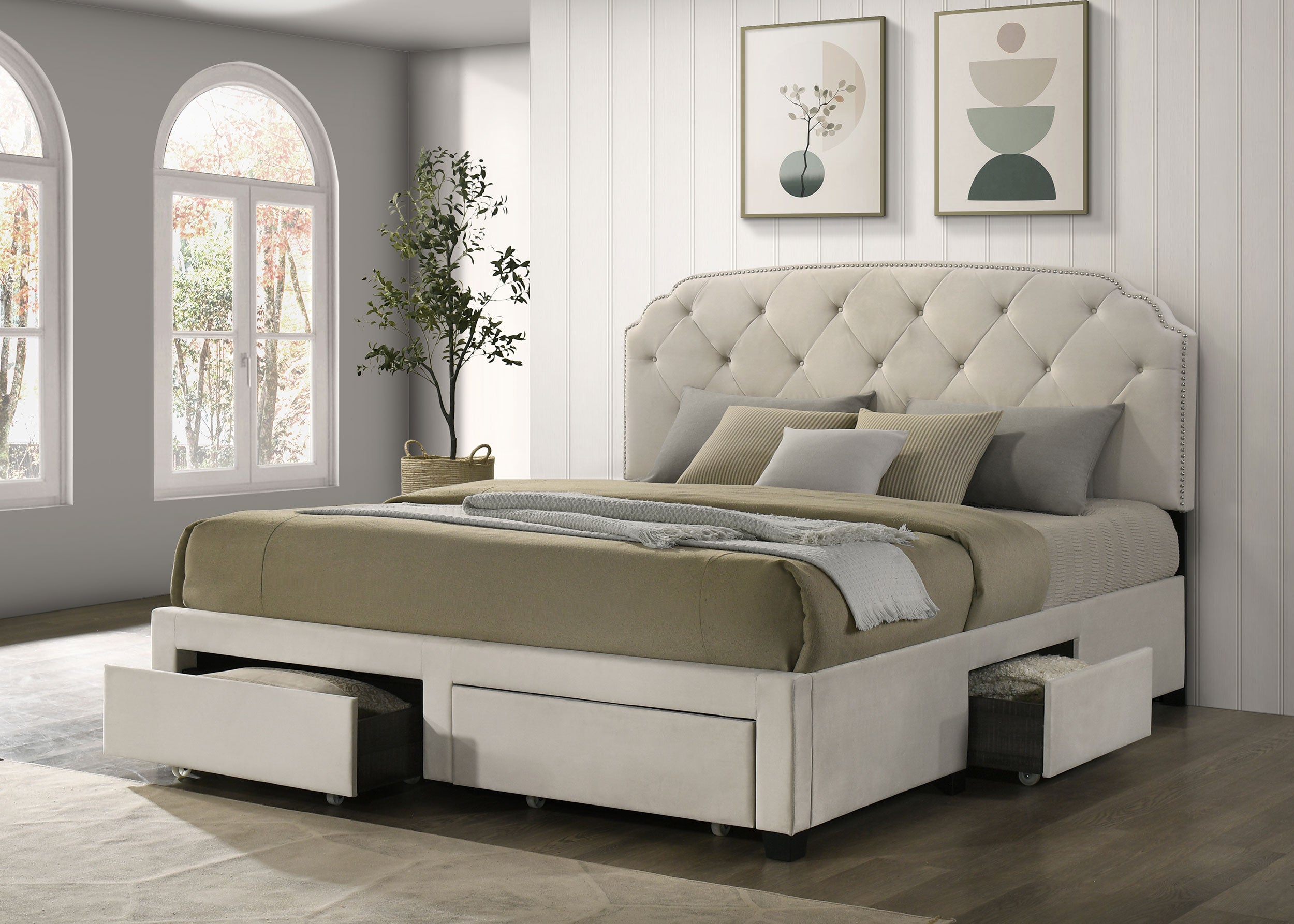 Marianna Panel Platform Storage Bed - Ideal Furniture (Fresno,CA)
