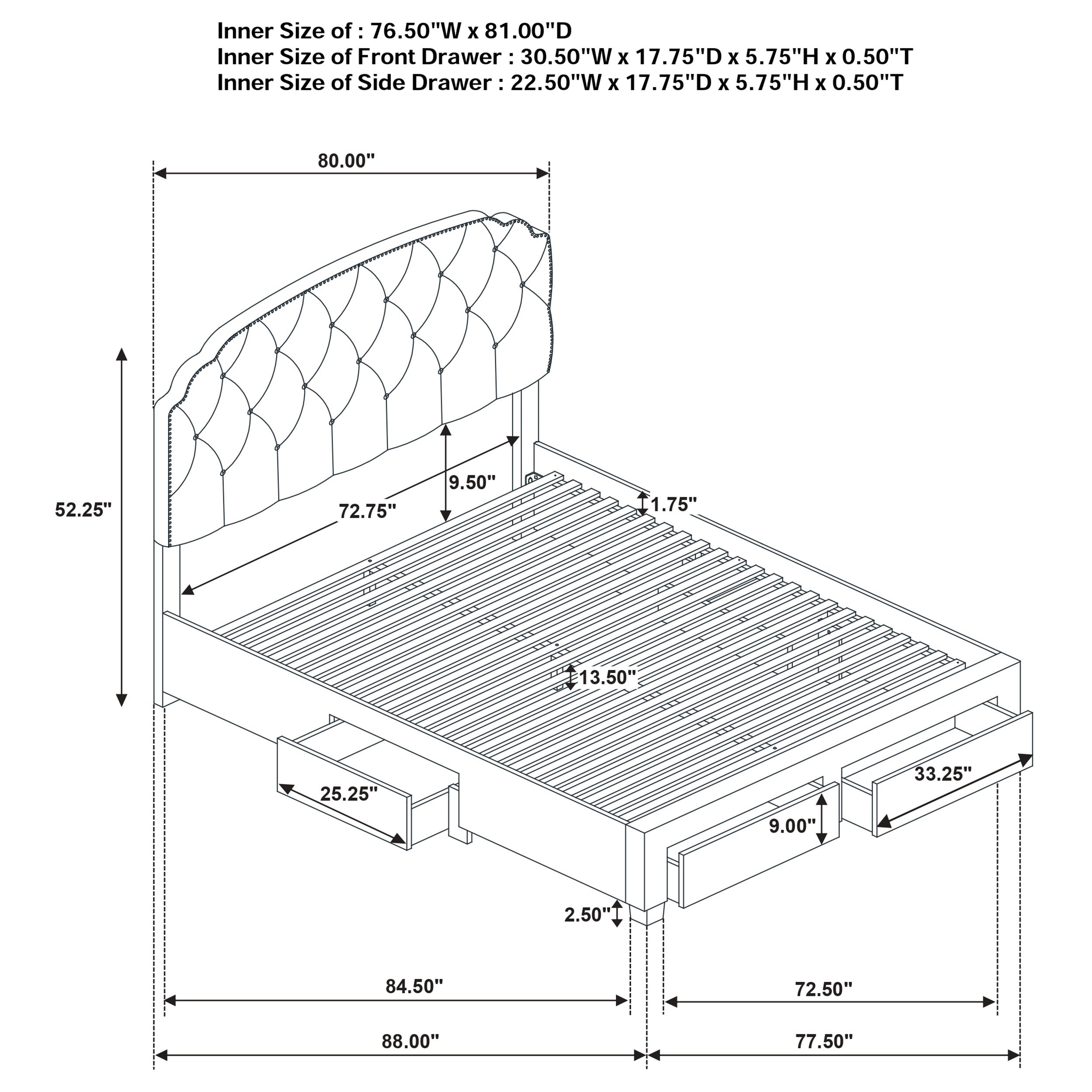 Marianna Panel Platform Storage Bed - Ideal Furniture (Fresno,CA)