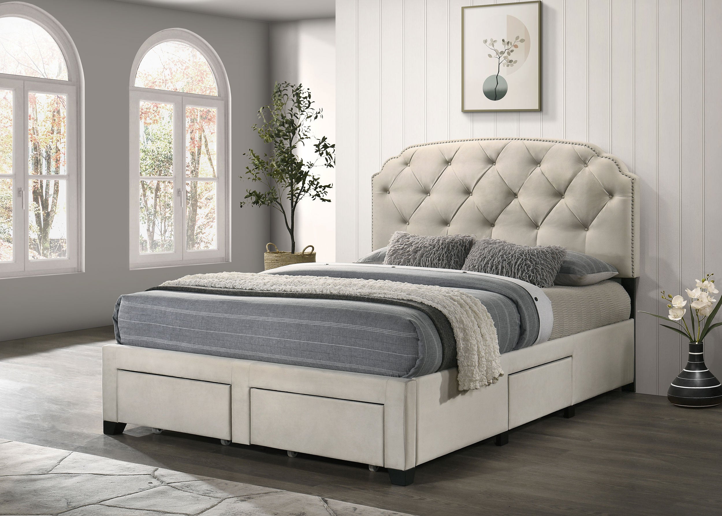 Marianna Panel Platform Storage Bed - Ideal Furniture (Fresno,CA)
