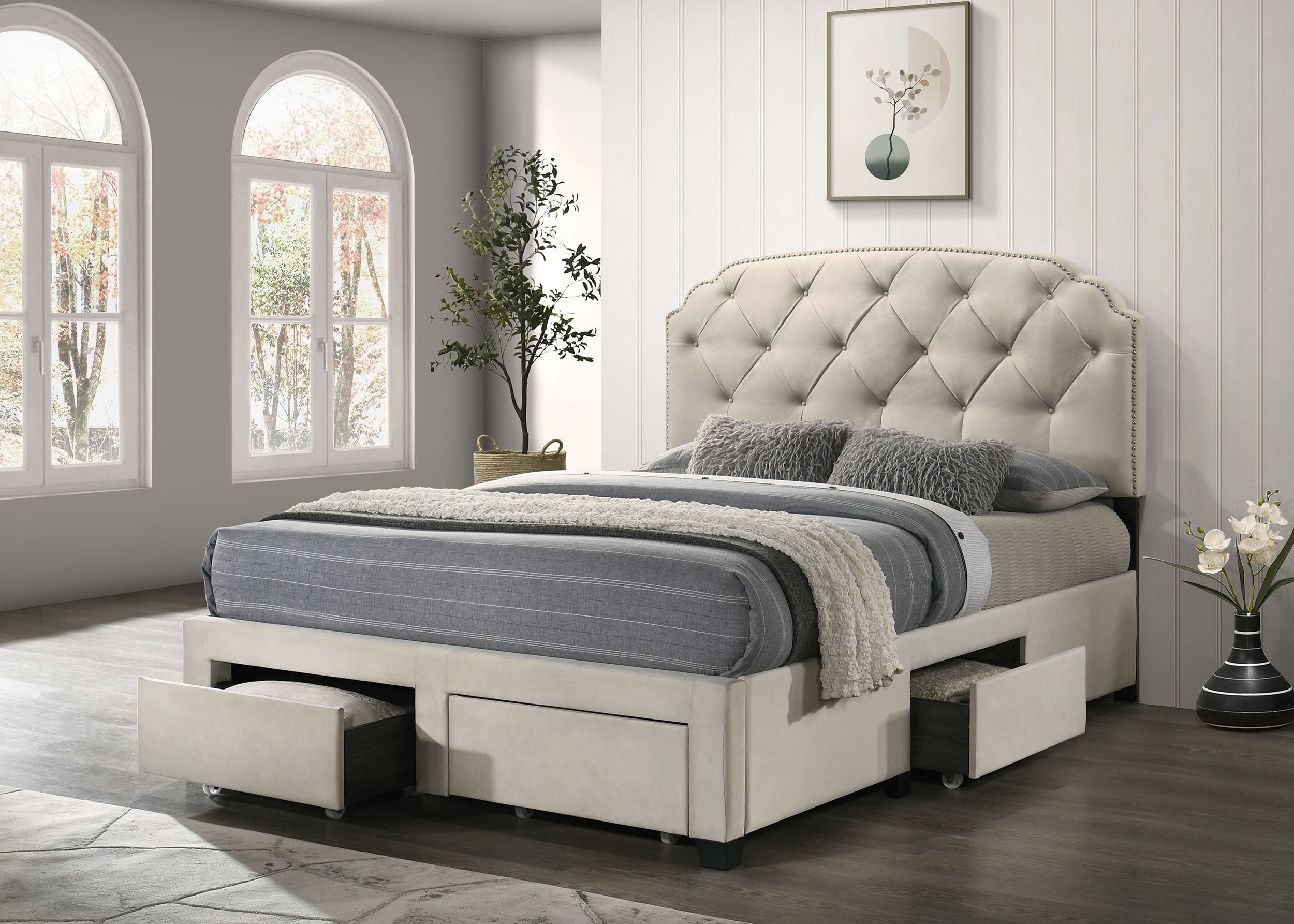 Marianna Panel Platform Storage Bed - Ideal Furniture (Fresno,CA)