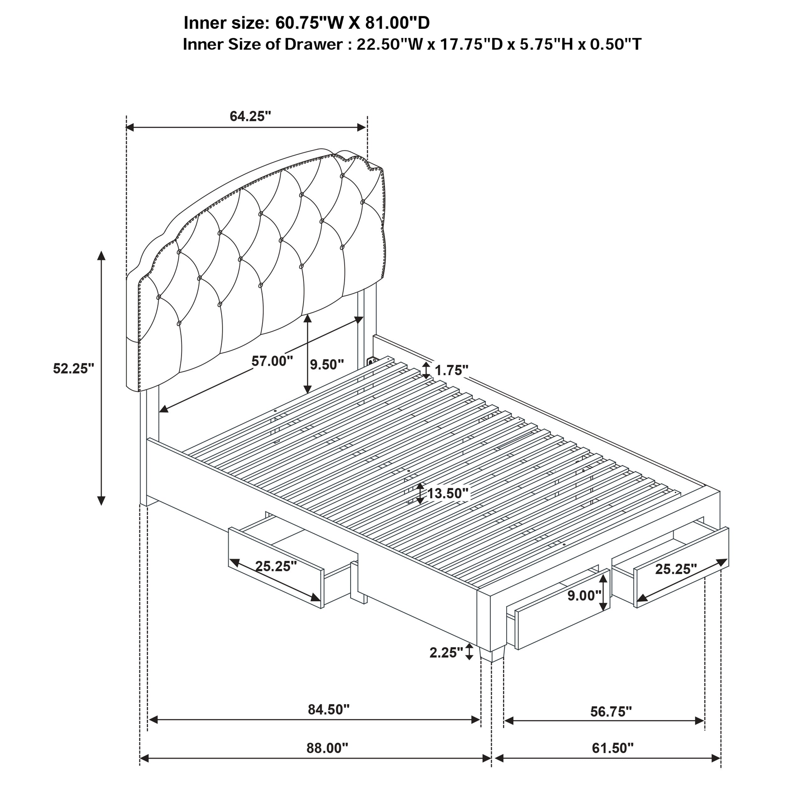 Marianna Panel Platform Storage Bed - Ideal Furniture (Fresno,CA)