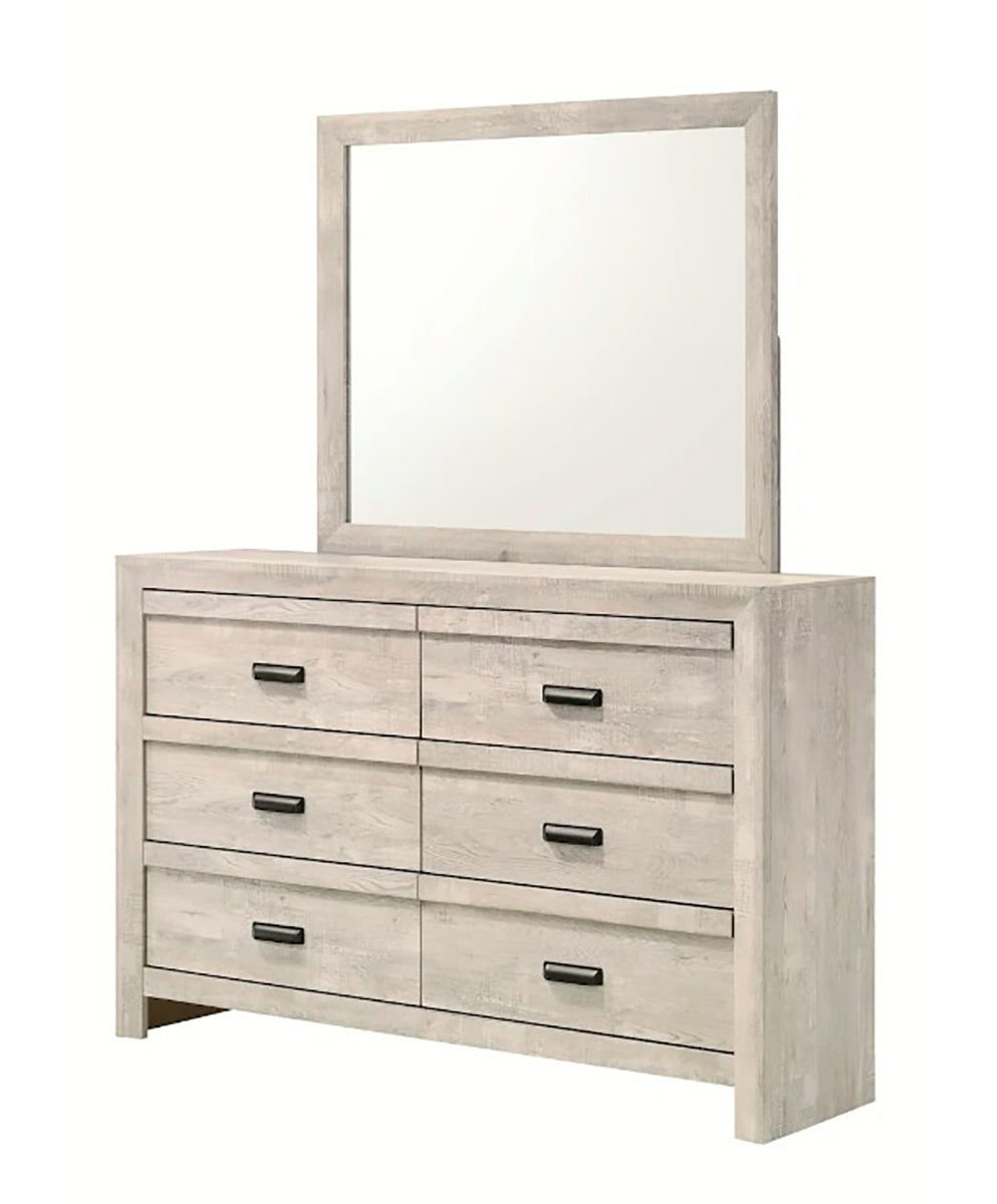 Crown Mark Furniture Valor 6 Drawer Dresser in Gray - Ideal Furniture (Fresno,CA)