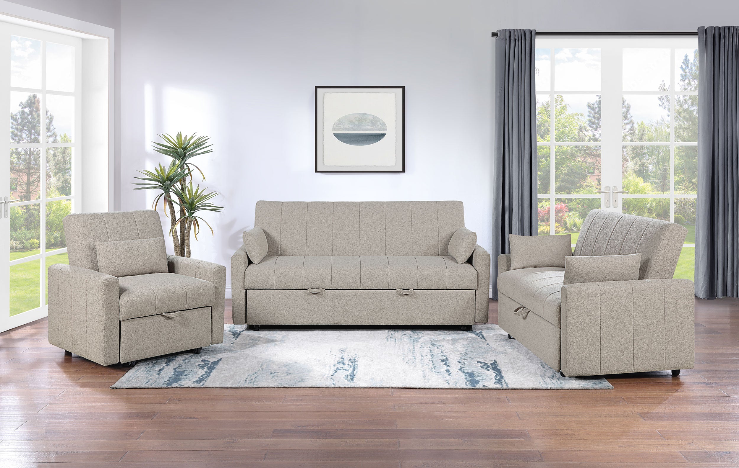 Portland Convertible Sleeper Sofa Bed - Ideal Furniture (Fresno,CA)