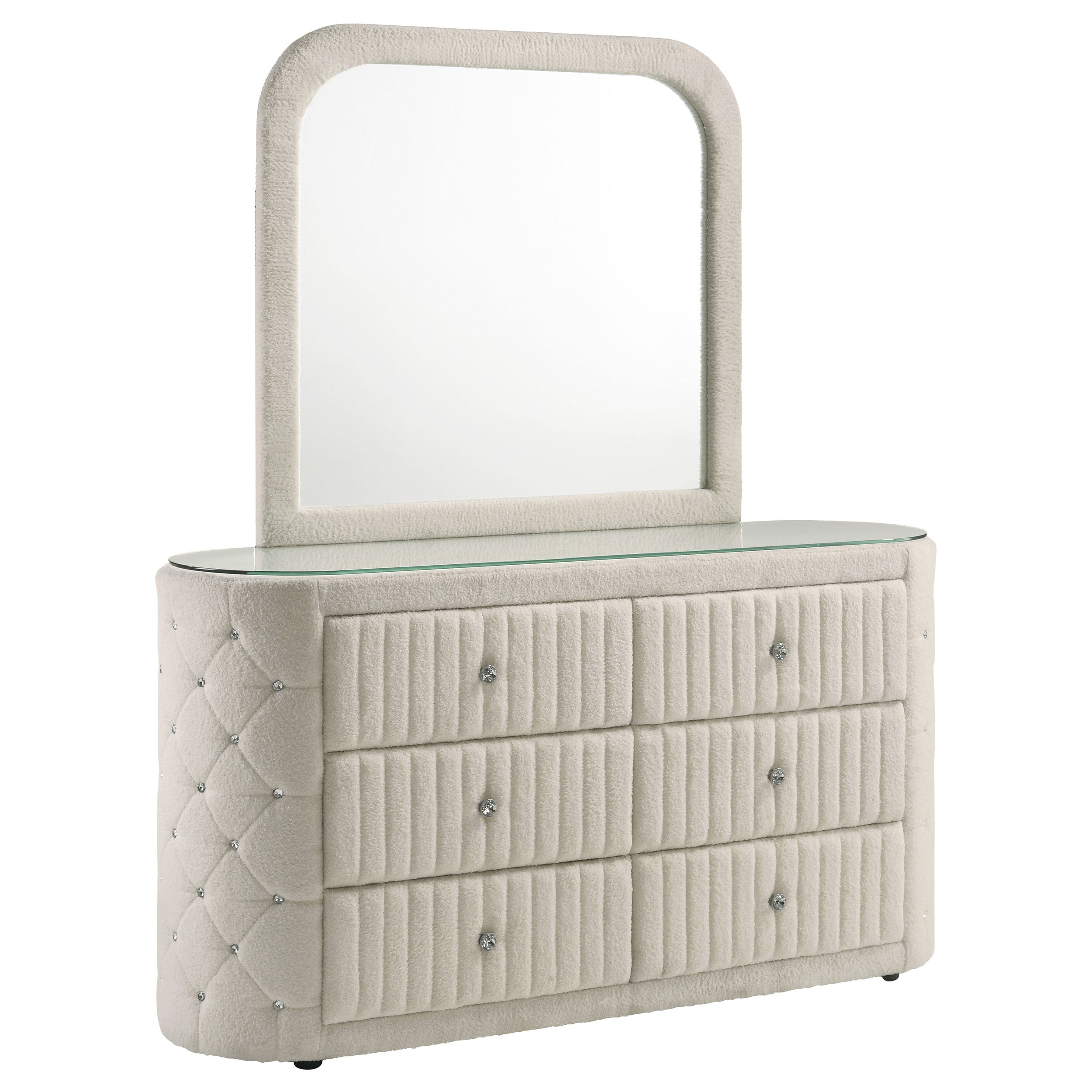 Sonya Dresser with Mirror - Ideal Furniture (Fresno,CA)