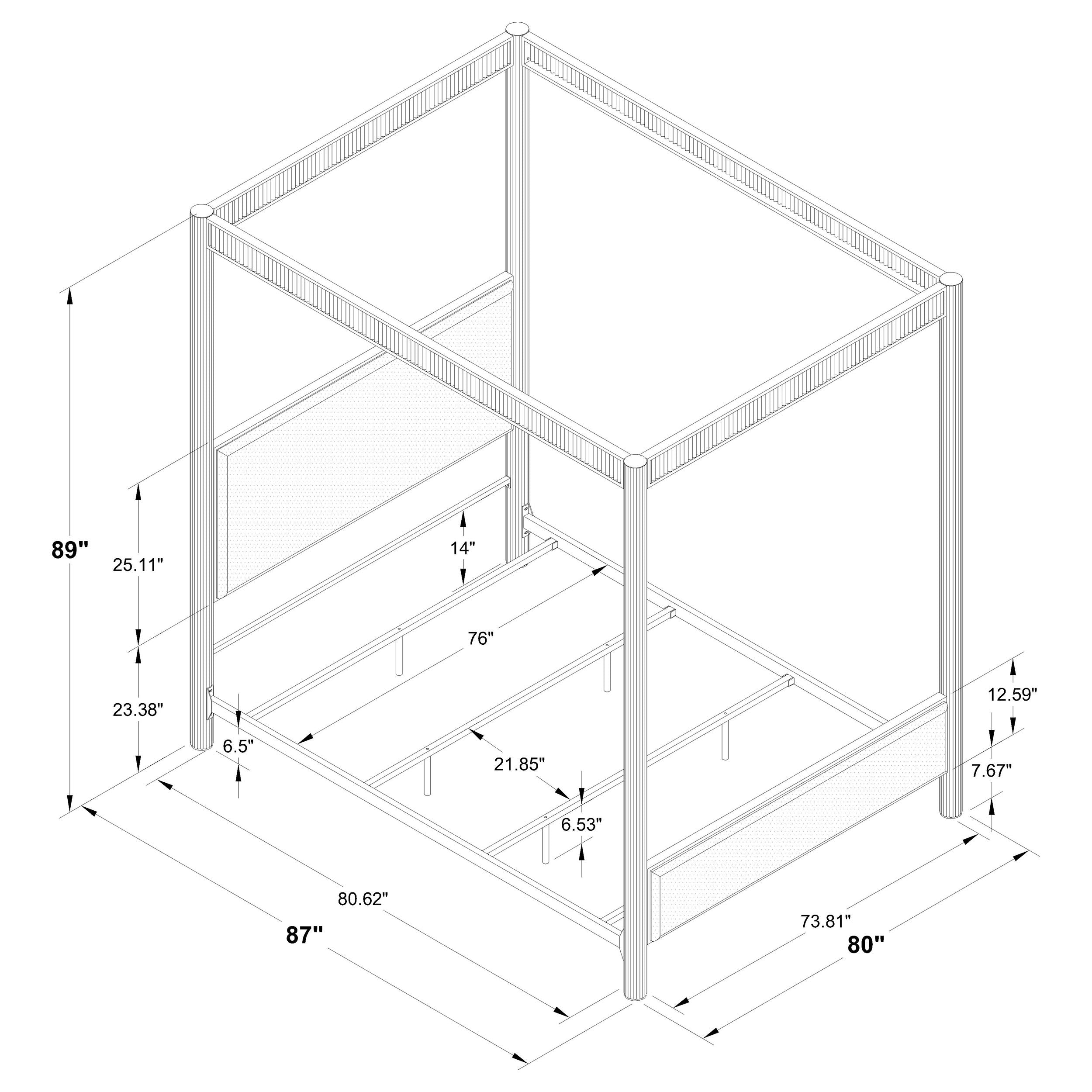Zimmerlee Canopy Panel Bed - Ideal Furniture (Fresno,CA)