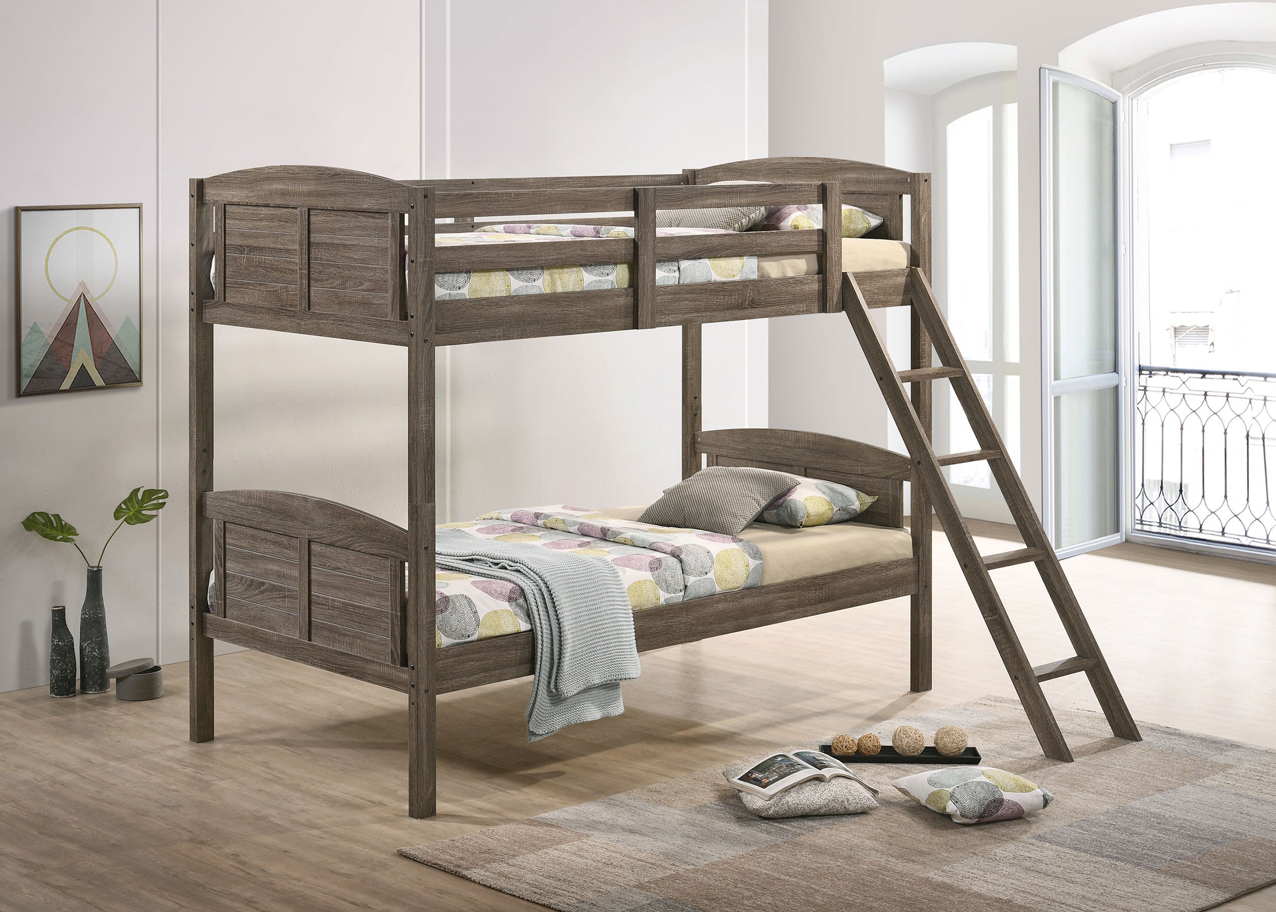 Flynn Bunk Bed with Mattress - Ideal Furniture (Fresno,CA)