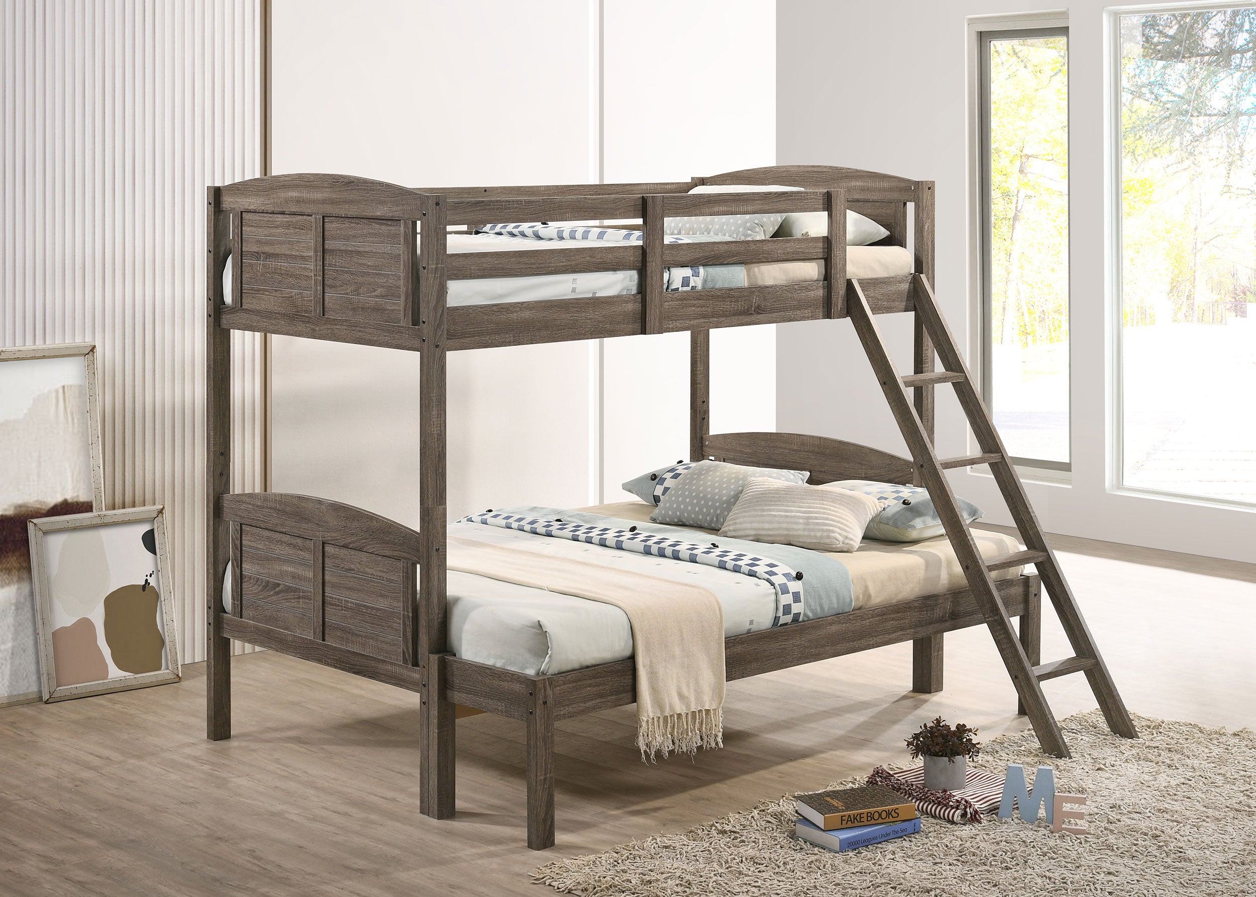 Flynn Bunk Bed with Mattress - Ideal Furniture (Fresno,CA)