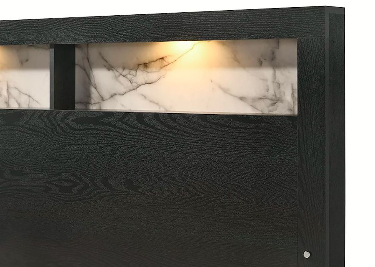 Crown Mark Furniture Cadence Queen Panel Bed in Black - Ideal Furniture (Fresno,CA)