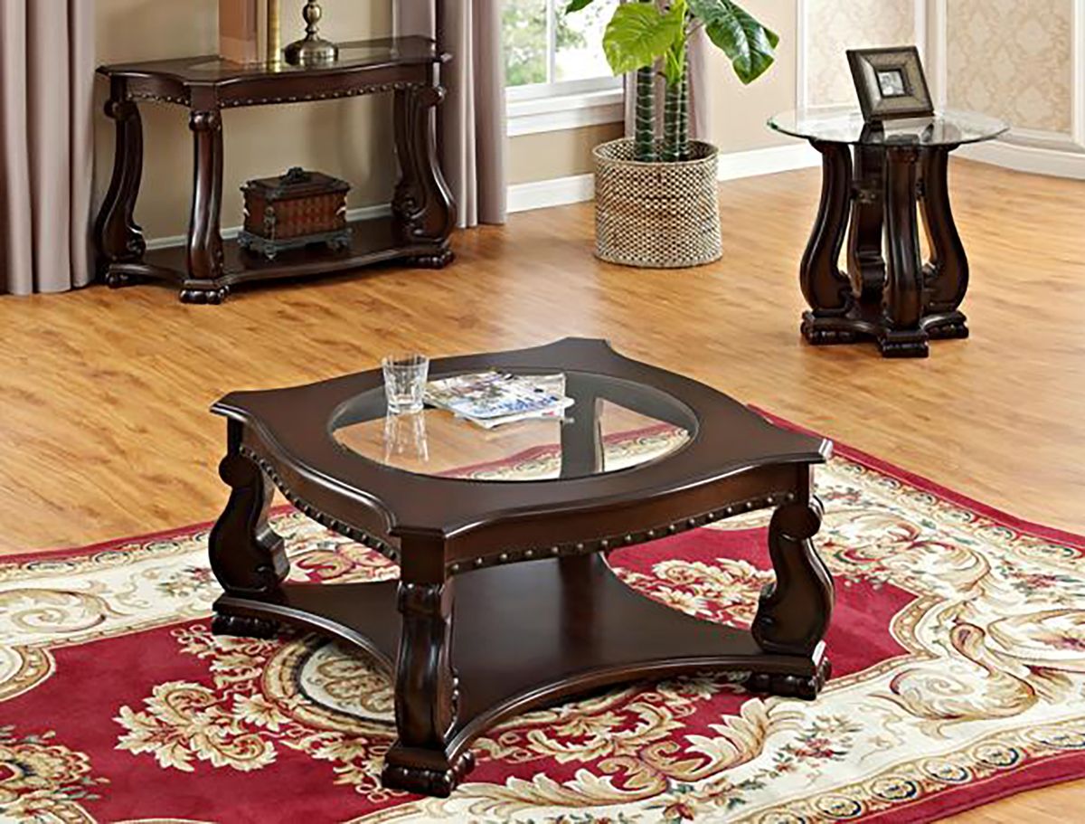 Crown Mark Furniture Madison Wood Coffee Table in Brown - Ideal Furniture (Fresno,CA)