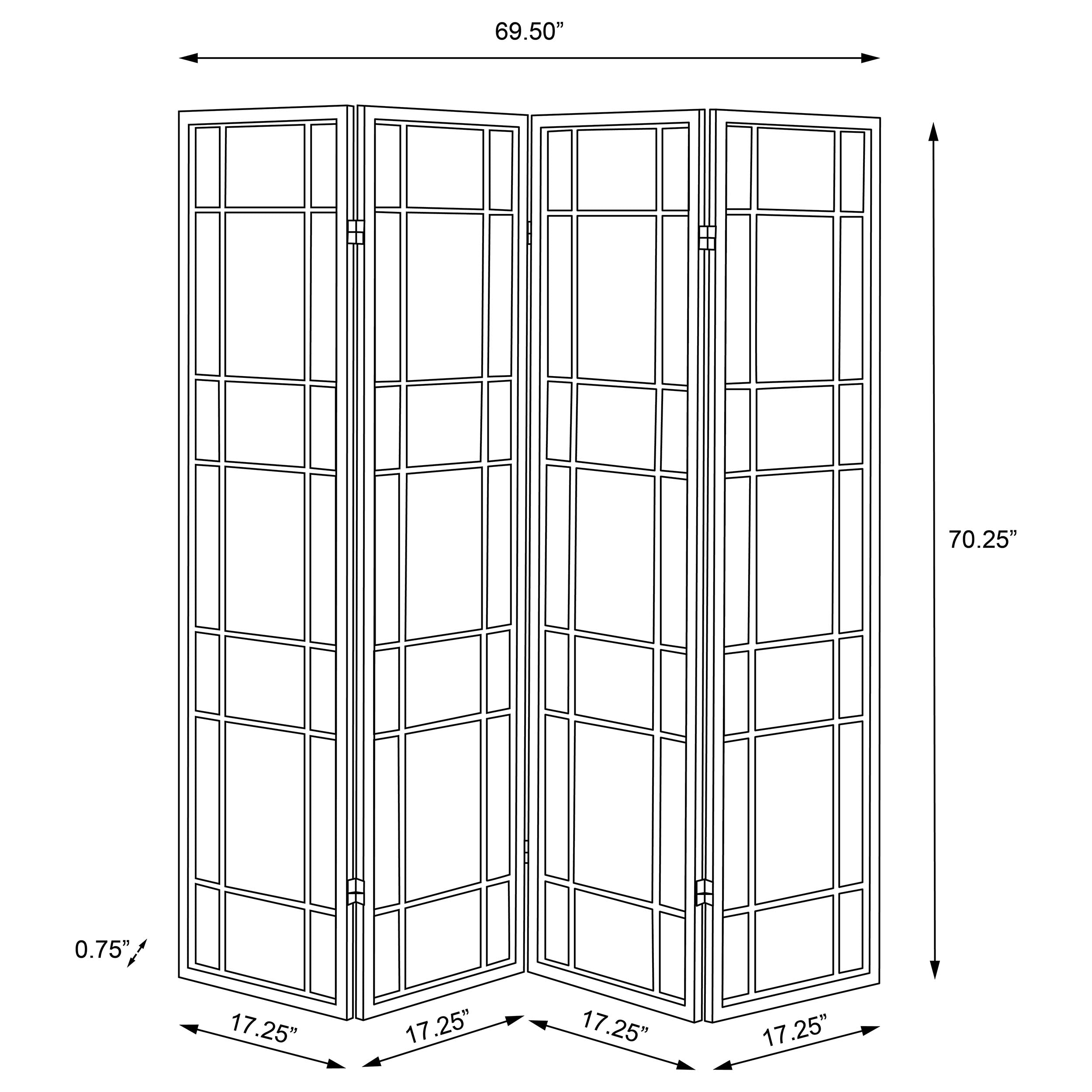 Catabella Four-Panel Room Divider - Ideal Furniture (Fresno,CA)